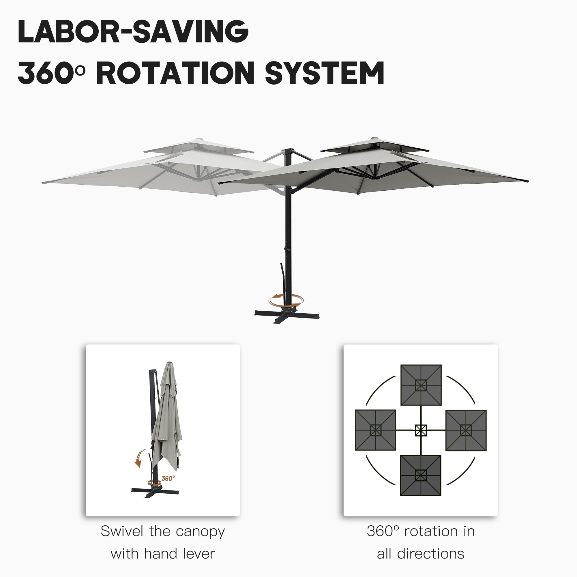 Clihome CL01MYD1010GY Umbrellas-2 - View #10