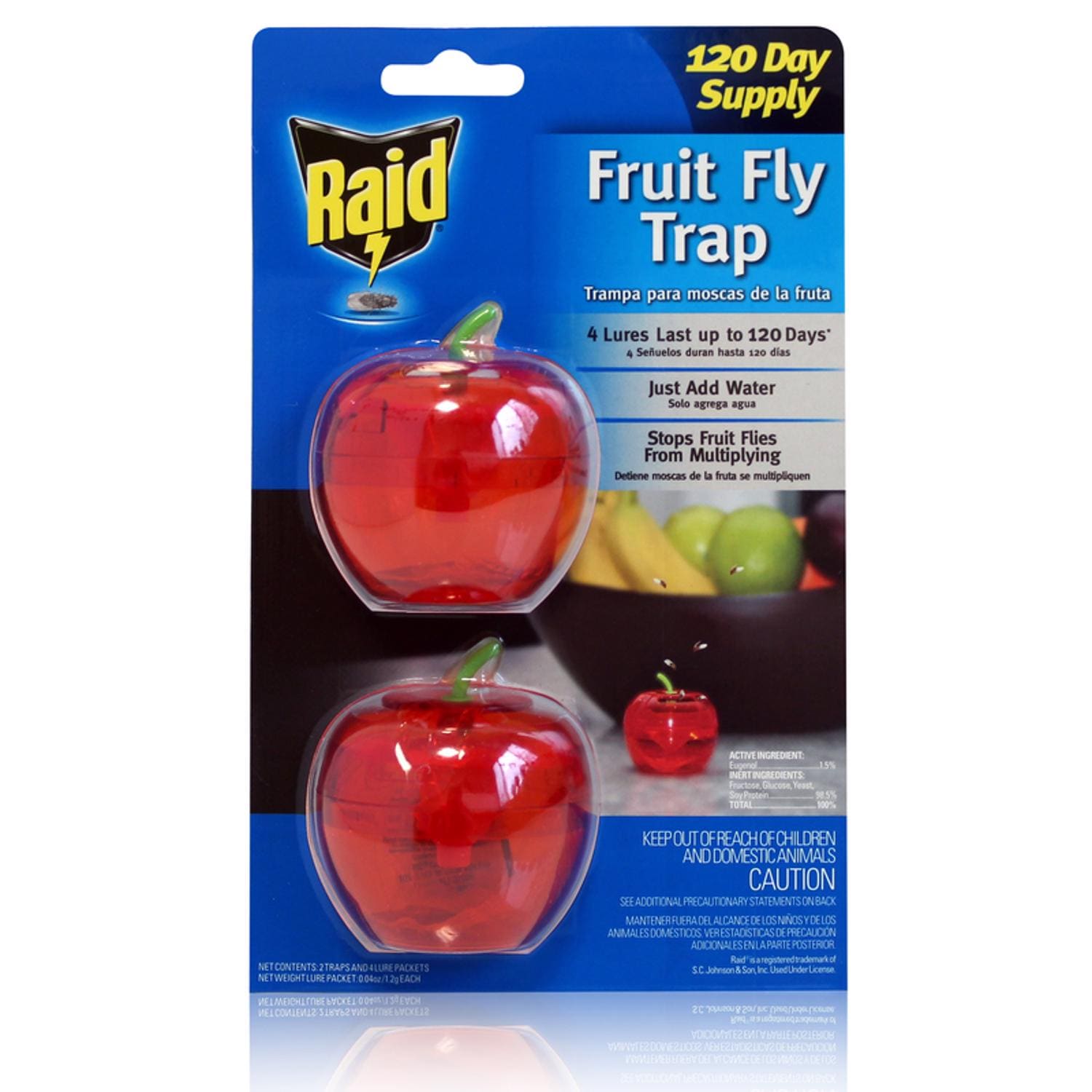 Raid EJD7025858--6-1 PIC Fruit Fly Trap 2 pk Case of 6
