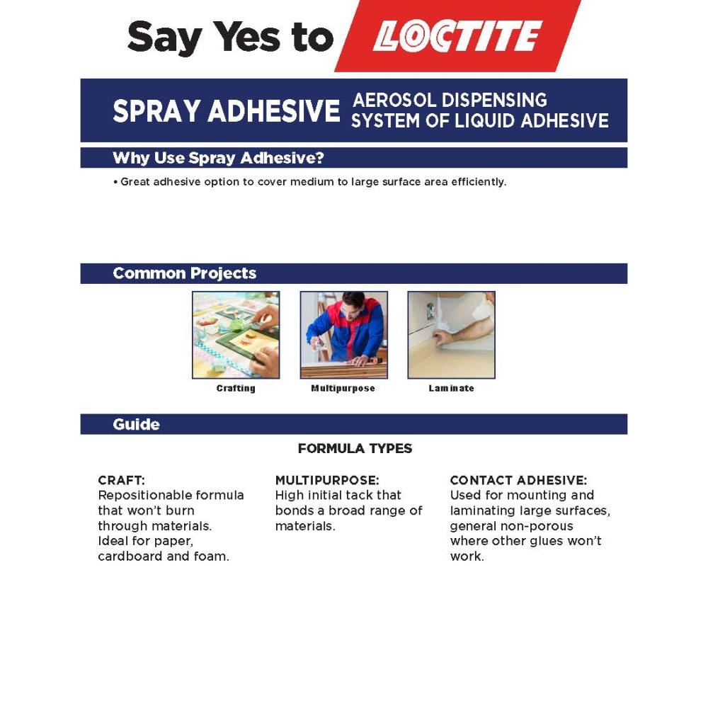 Loctite Spray Adhesive High Performance, 13.5 Oz, 1, Can