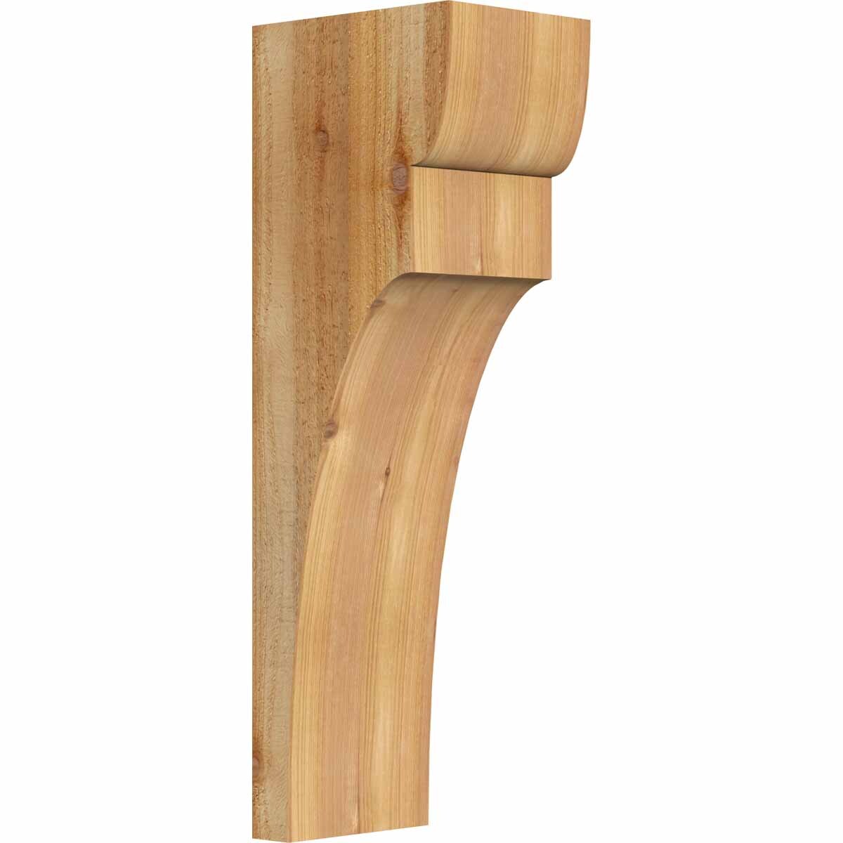 Ekena Millwork COR06X08X24YOR00RWR 6-in x 8-in x 24-in Yorktown Unfinished Western red cedar Wood Paintable/Stainable Corbel