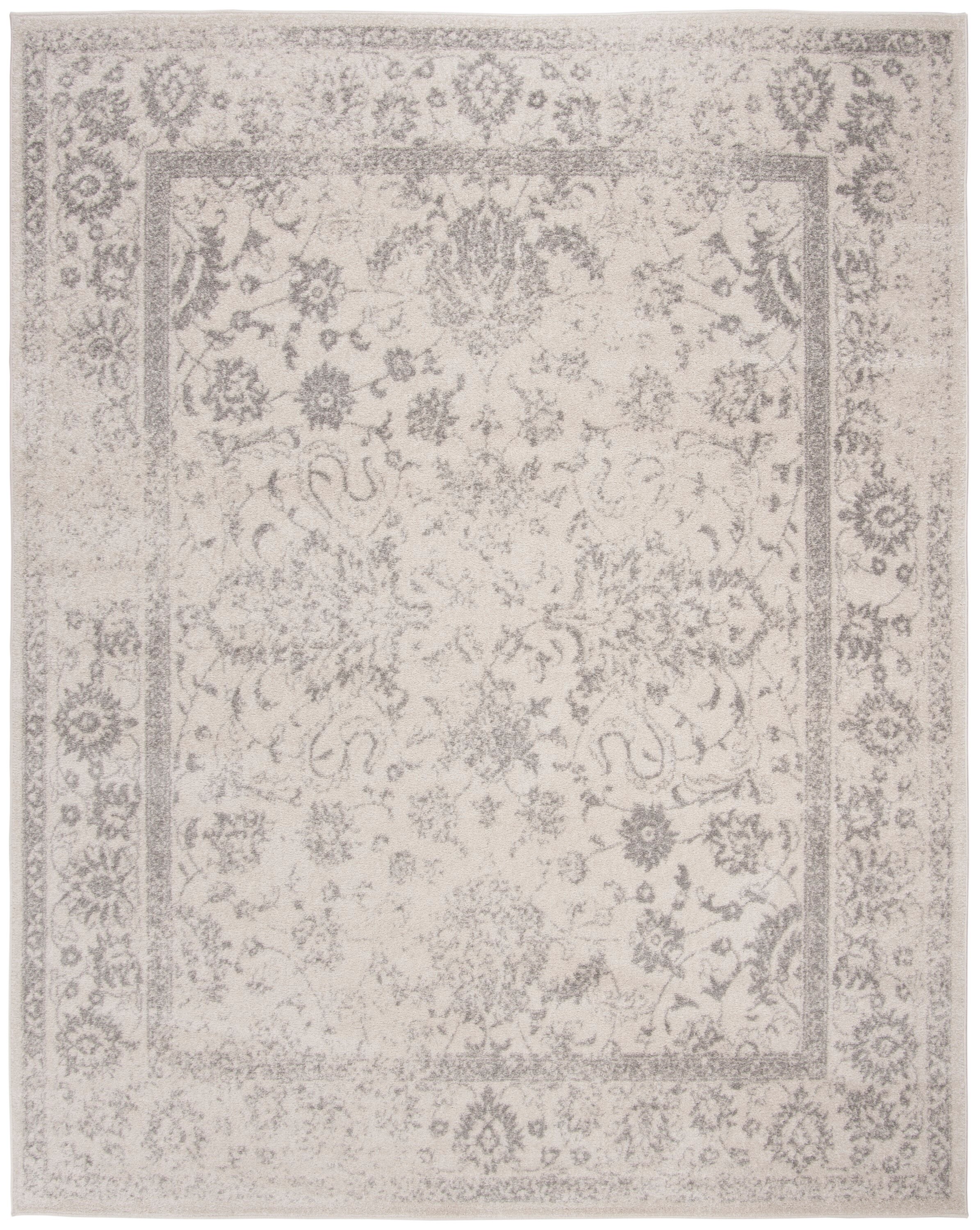 Safavieh Adirondack Kashan 9 X 12 Ivory/Silver Indoor Distressed