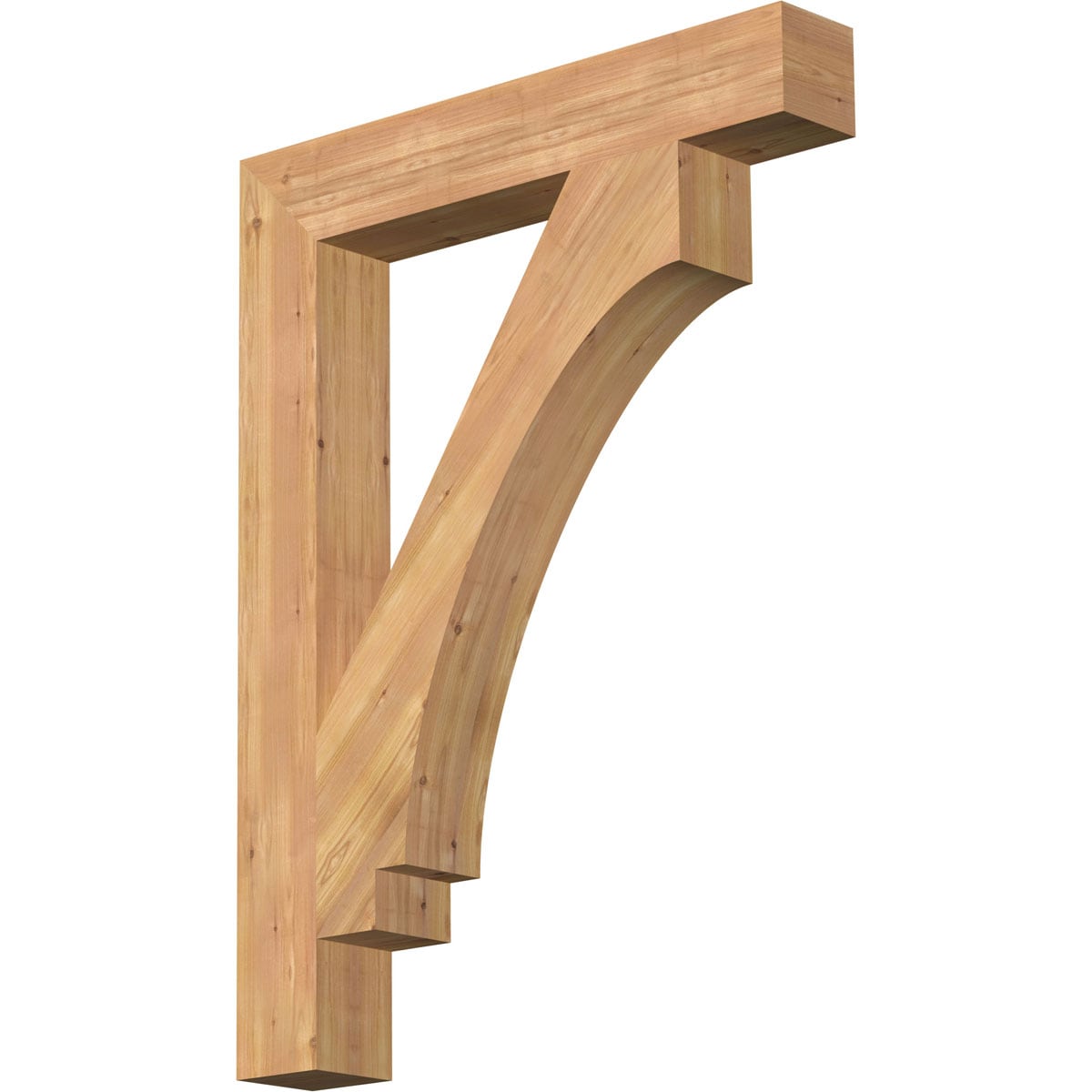Ekena Millwork BKT06X36X48IMP05SWR Imperial Block Smooth 5-1/2-in x 36-in x 48-in Western red cedar Brown Wood Standard bracket