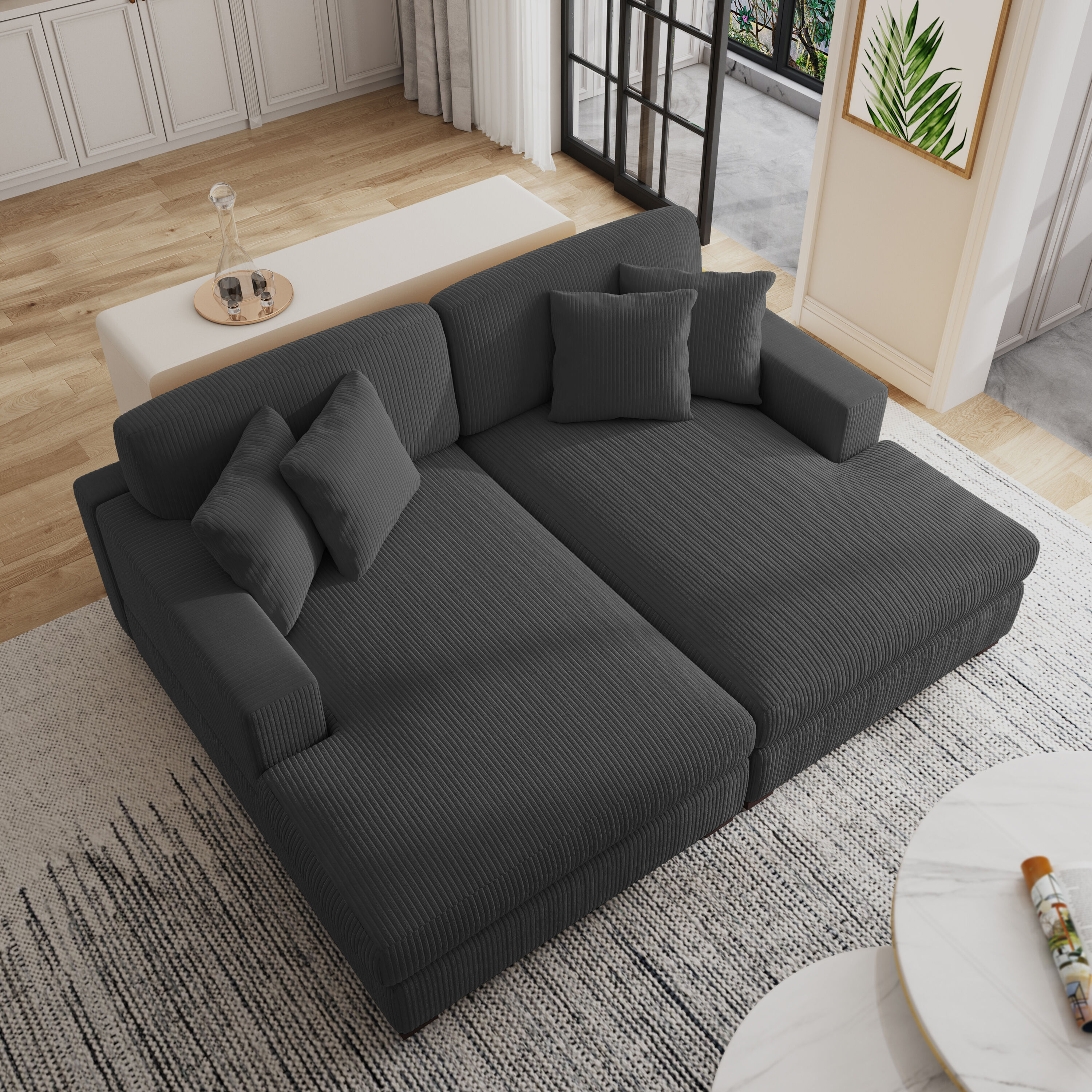 Dreamsidea CS7-GRY-CL-CR Sofas-Loveseats - View #3
