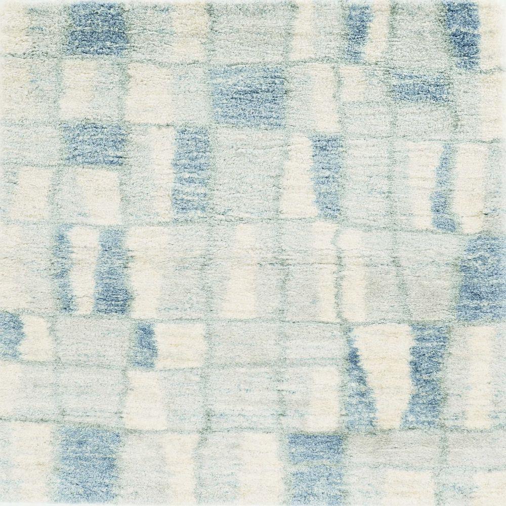 HomeRoots 350105 Bernadette 9 X 13 (ft) Ivory and Blue Indoor Abstract Area Rug