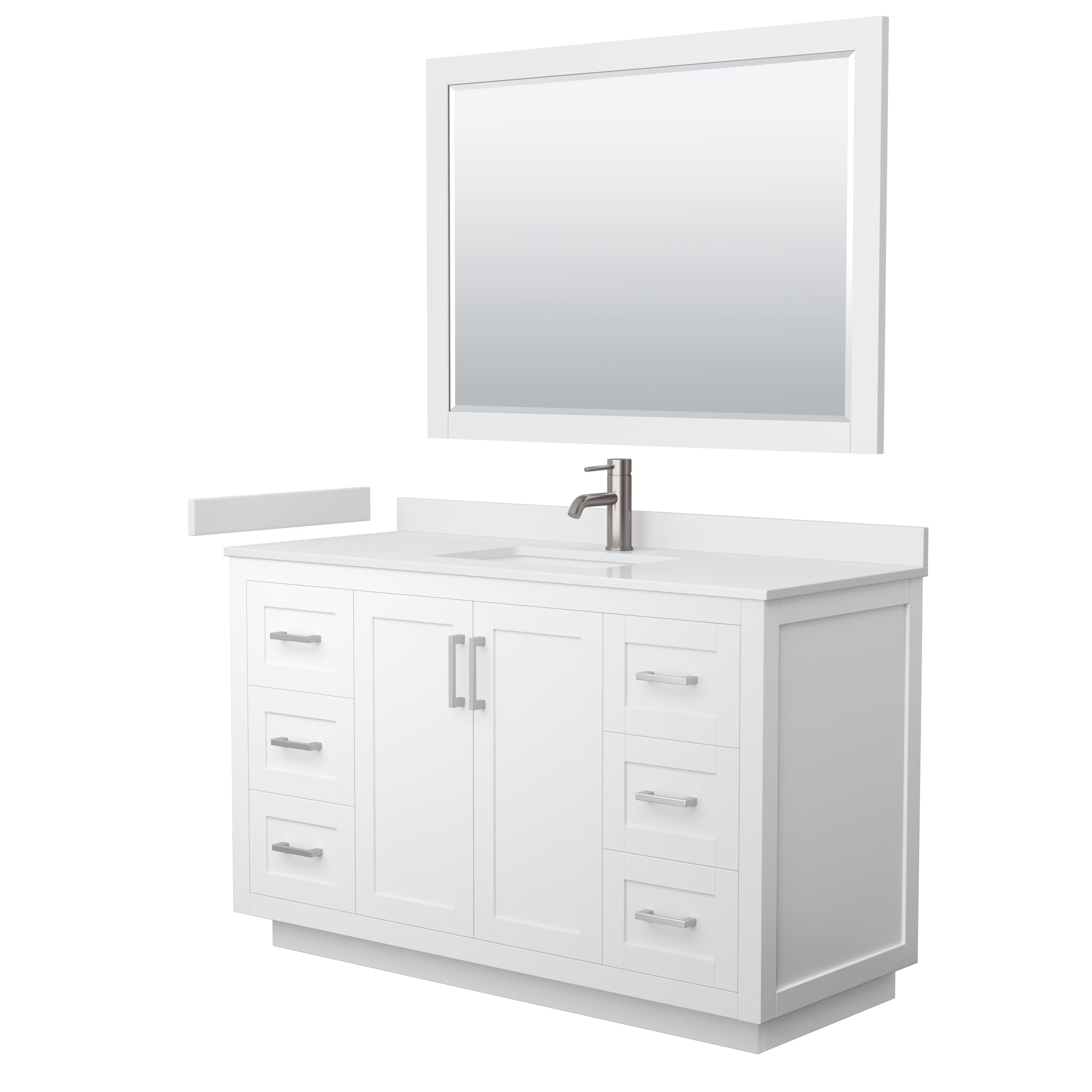 Wyndham Collection WCF292954SWHWCUNSM46 Bath-Vanity-Combo - View #2