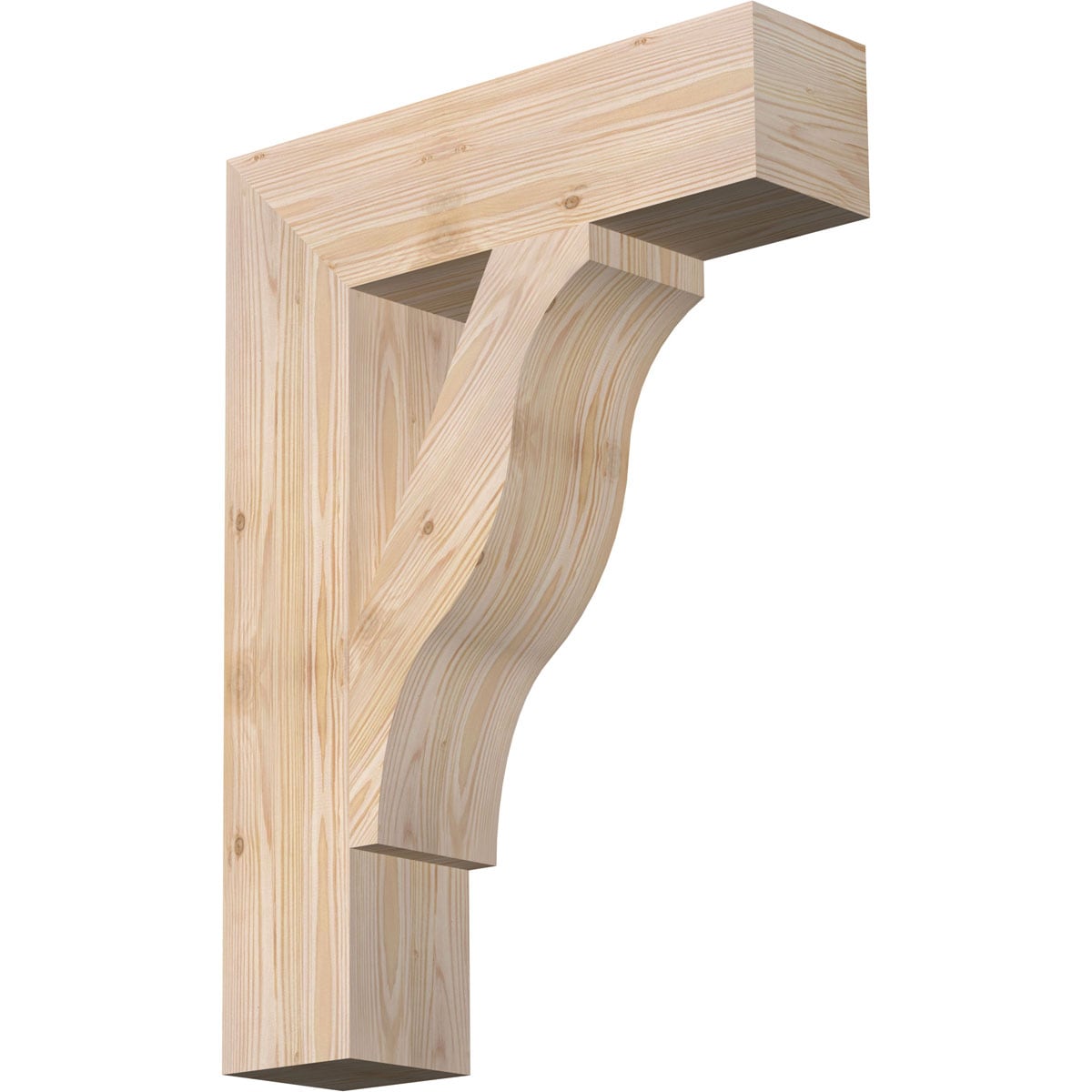Ekena Millwork BKT06X22X30FST05SDF Funston Block Smooth 5-1/2-in x 22-in x 30-in Douglas fir Brown Wood Standard bracket