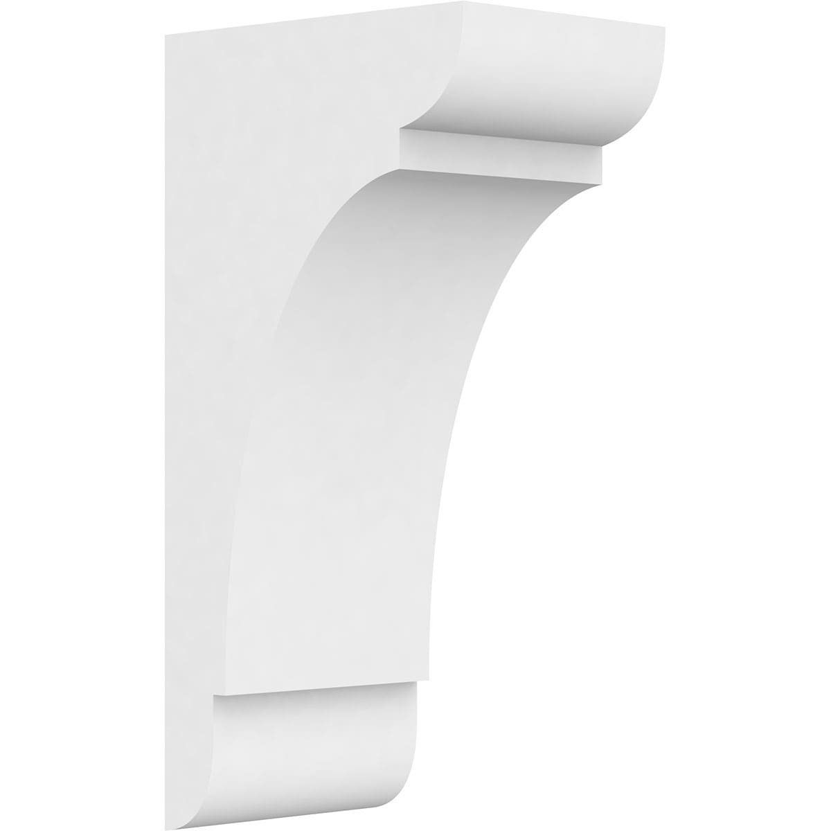 Ekena Millwork CORP07X10X20OLY 7-in x 10-in x 20-in Standard olympic Unfinished White PVC Paintable Corbel