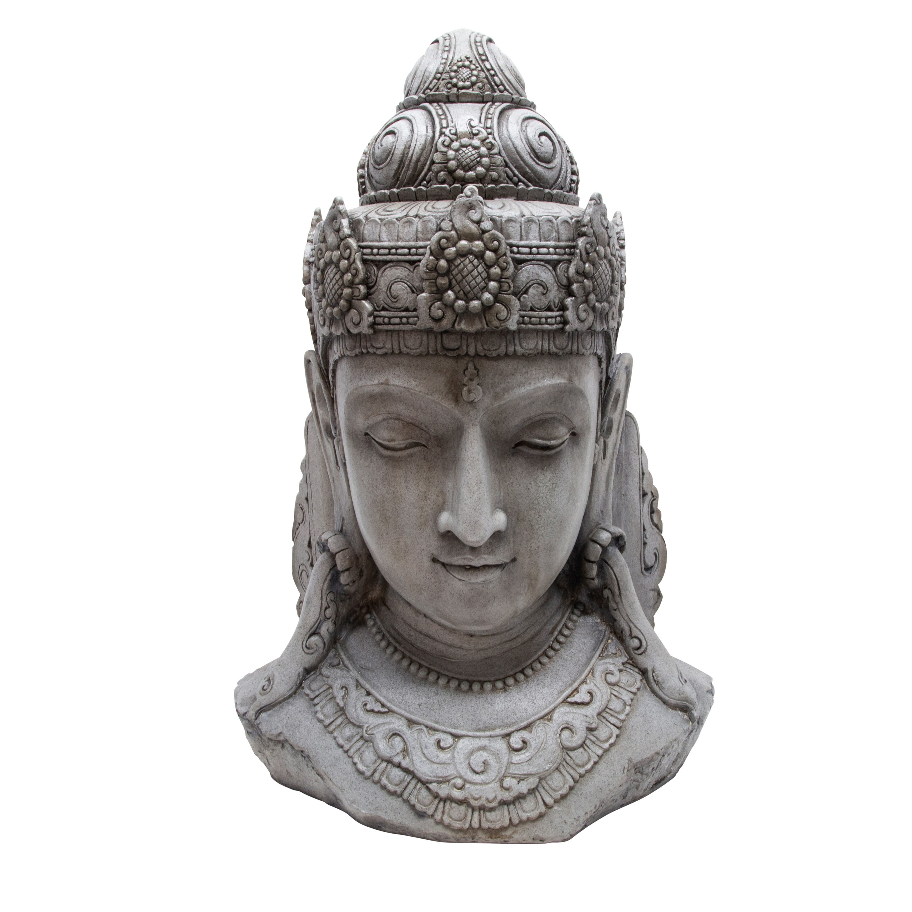 Sagebrook Home 13029-14 33-in H x 22-in W Gray People Garden Statue