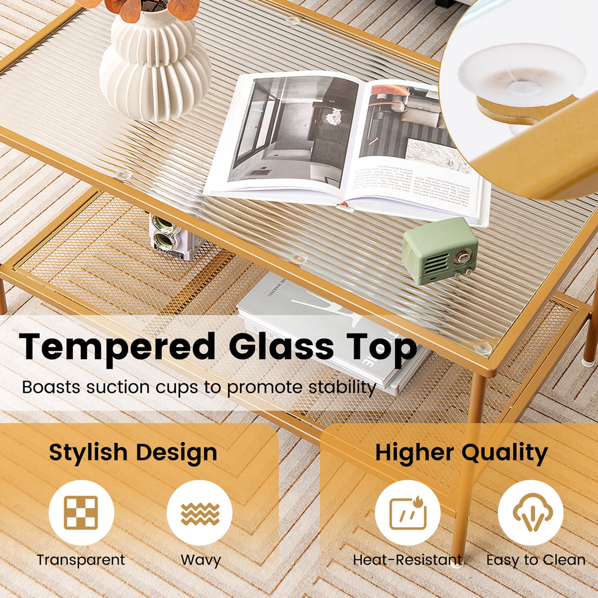 Costway HCST00904 Coffee-Tables - View #4