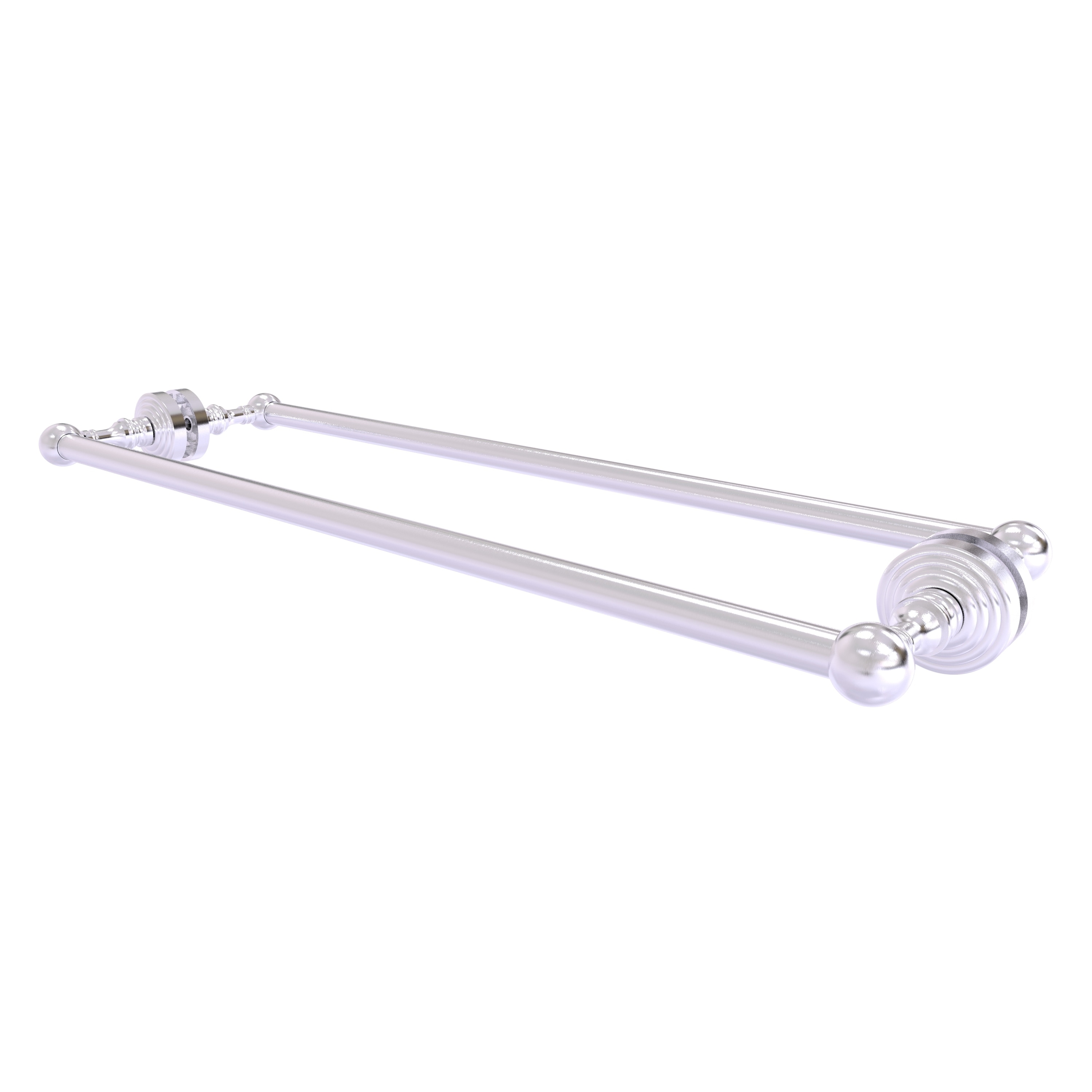 Allied Brass WP-41-BB-24-SCH Waverly Place 24-in double Satin Chrome Wall mount Double Towel Bar
