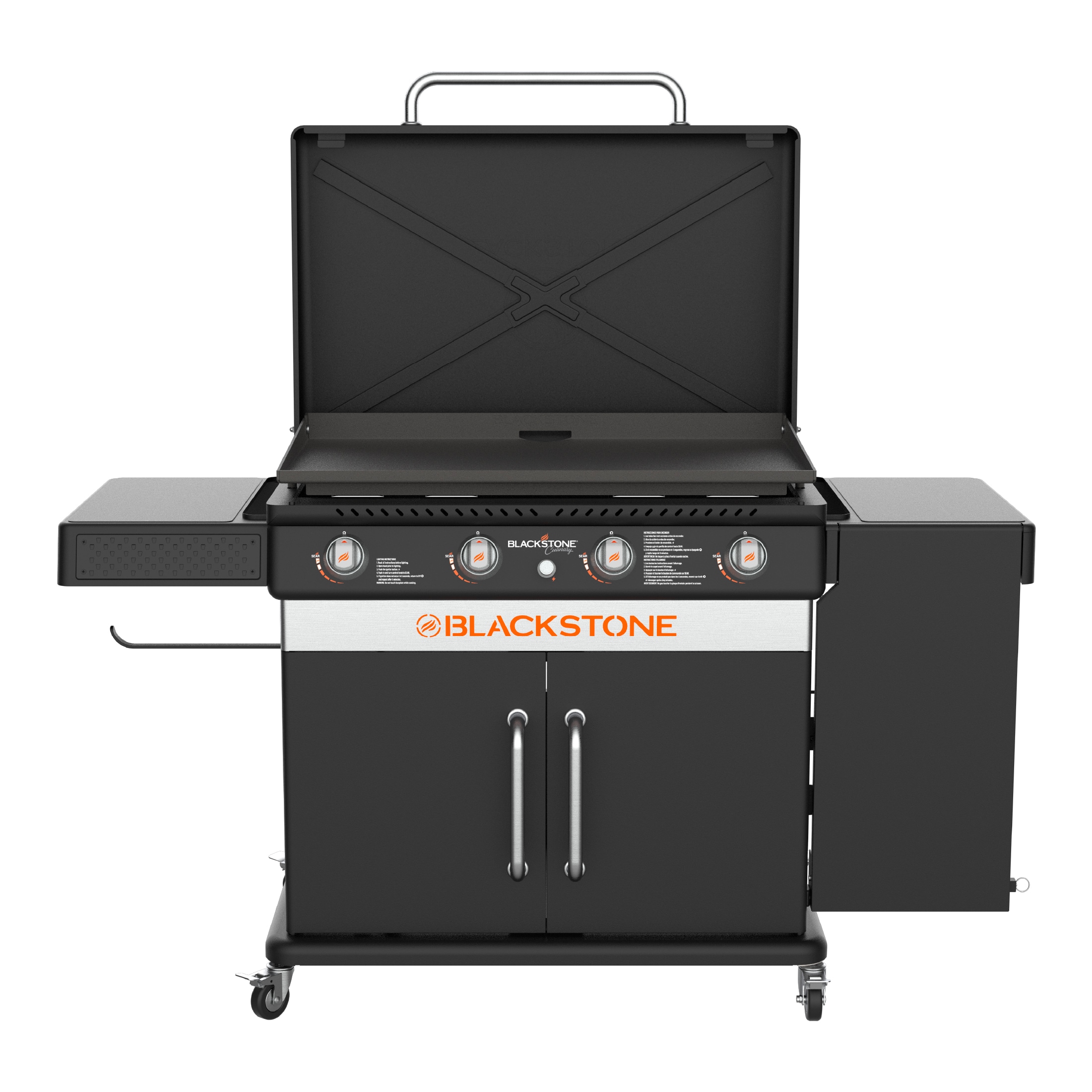 Blackstone 36 Culinary Omnivore Griddle with Side Table 4-Burner Liquid  Propane Flat Top Grill in the Flat Top Grills department at