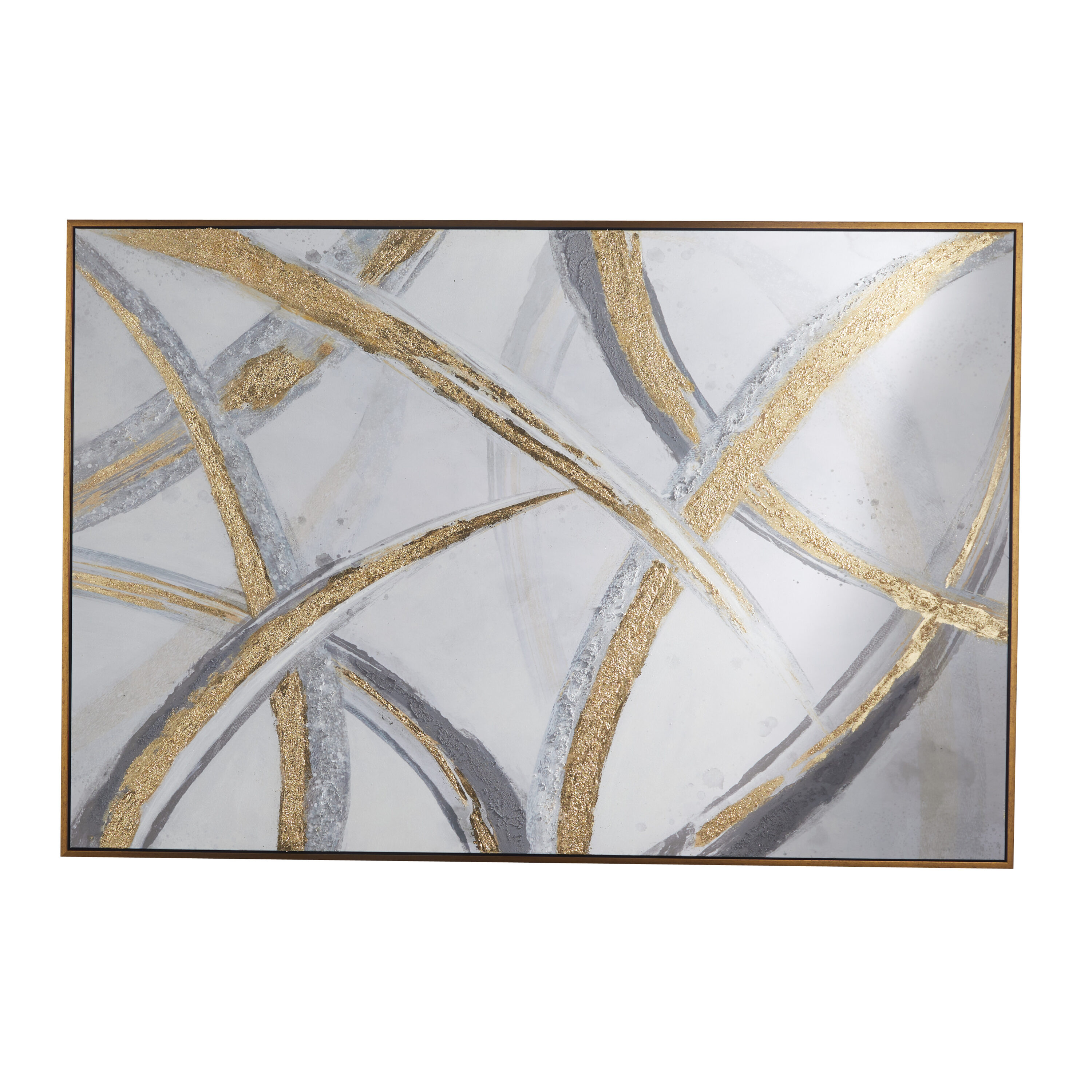 Silver Swirls Enhanced Canvas Wall Art, 40