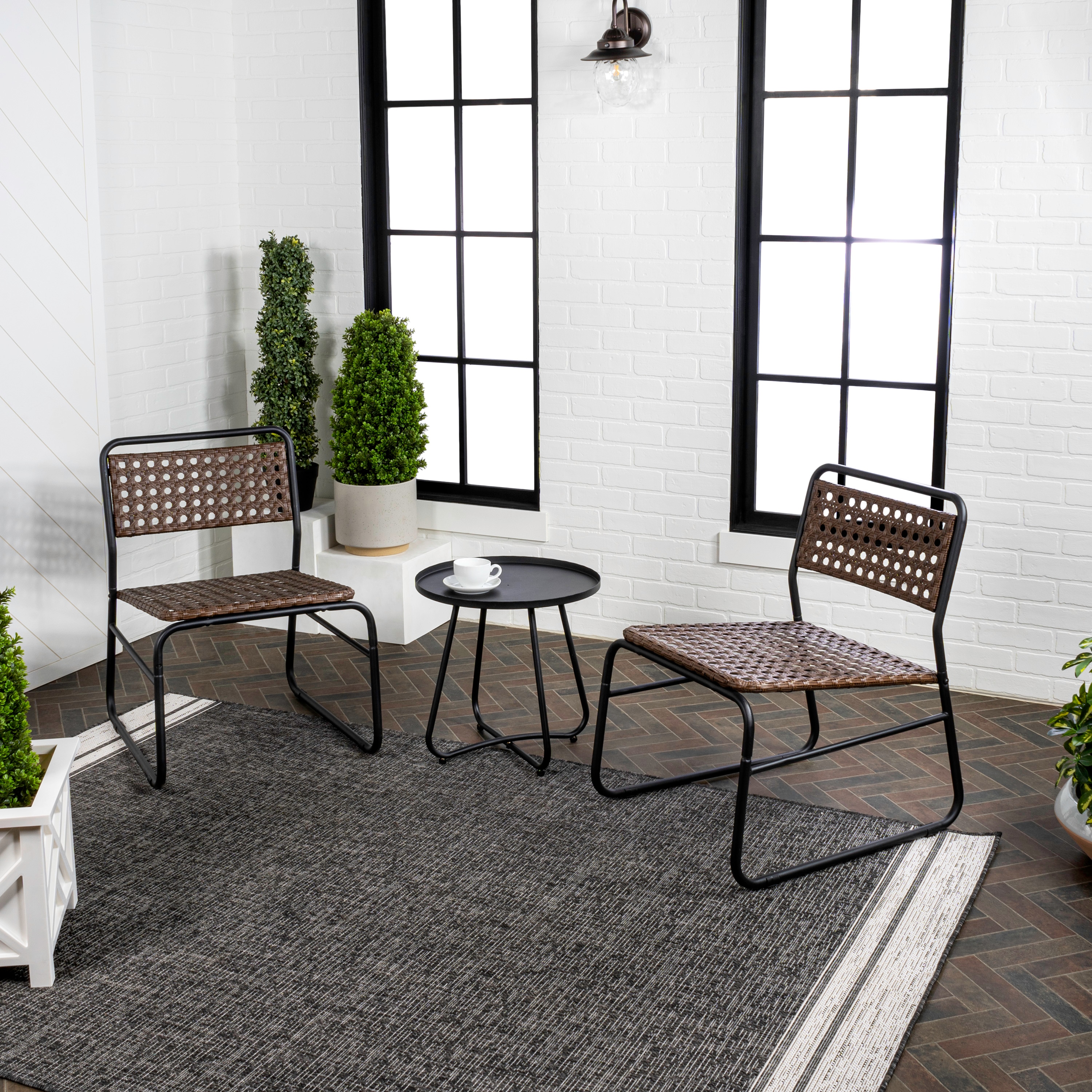JONATHAN  Y LVG1100B-3SET Patio-Conversation-Sets - View #2