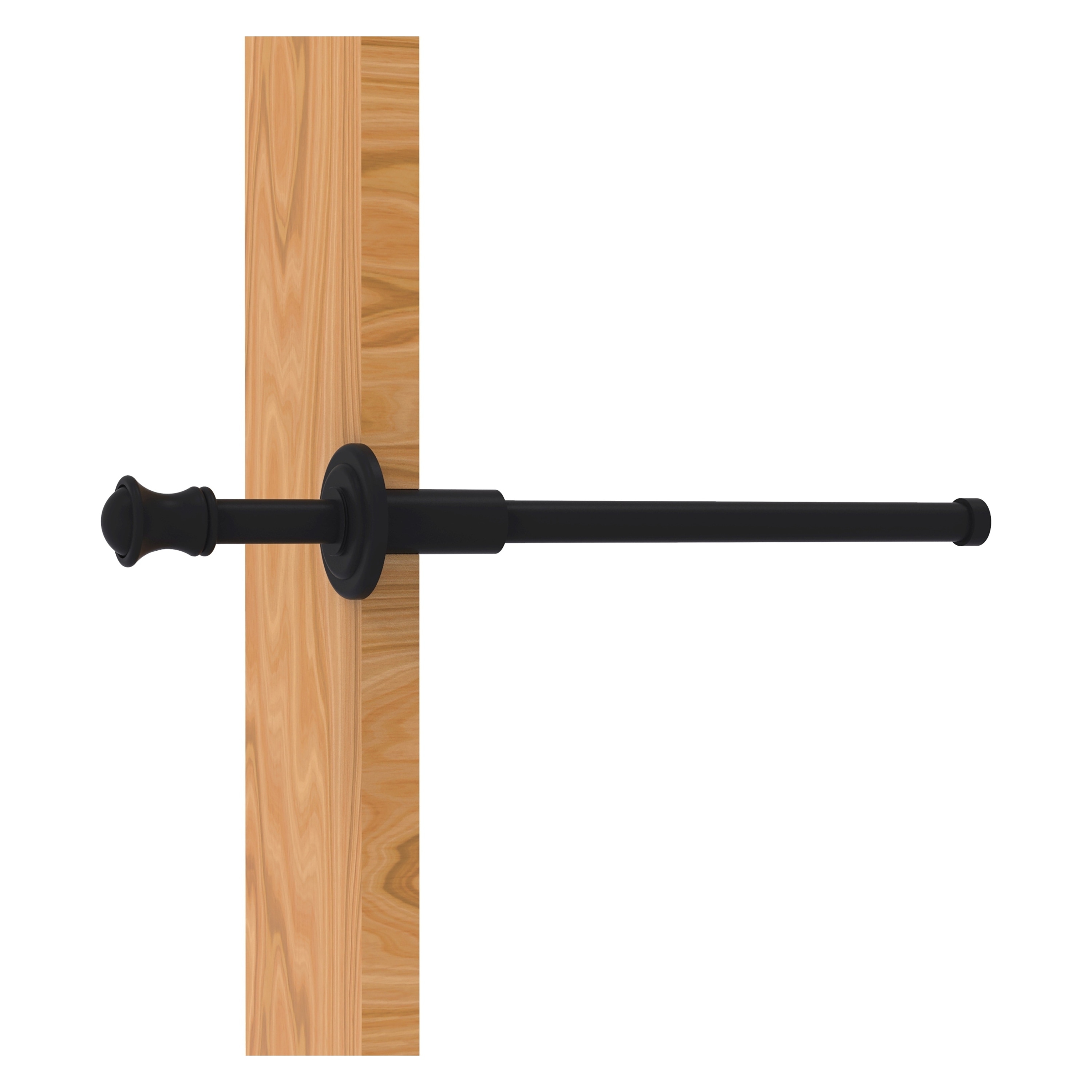 Allied Brass CL-23-BKM Carolina Matte Black Single -Hook Wall mount Towel Hook