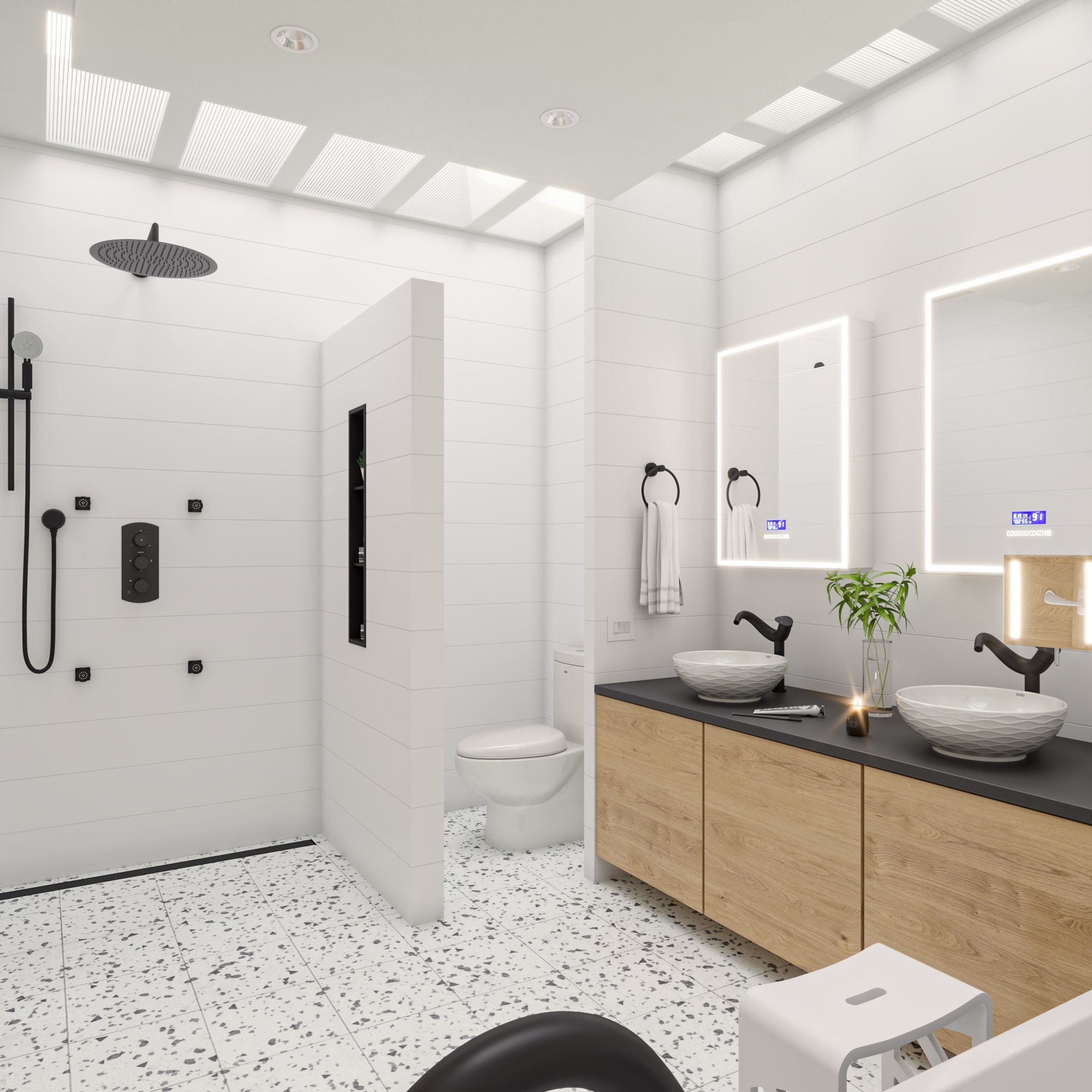 Black Matte Brass 6-Piece Bathroom Hardware Set