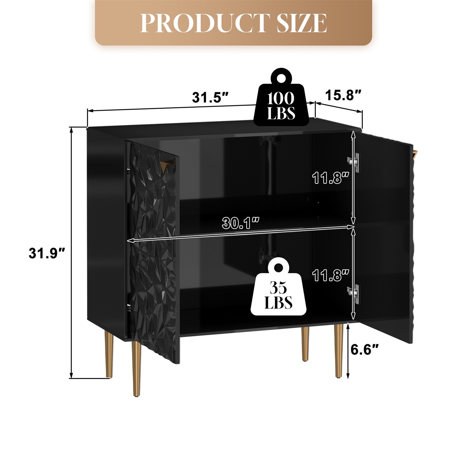Mondawe MO-JH-052-BK chests - View #6