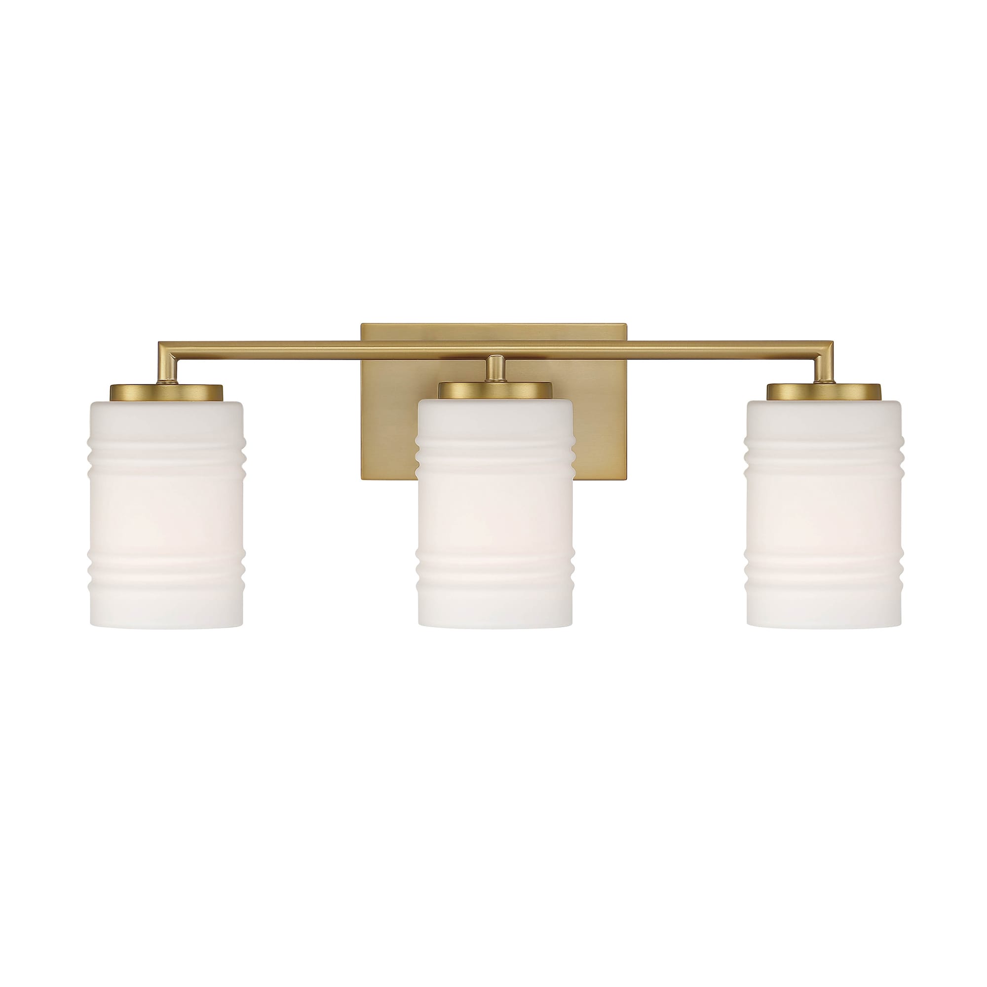 Leavenworth Brushed Gold 23.5" Outdoor Vanity Light with Etched Opal Glass