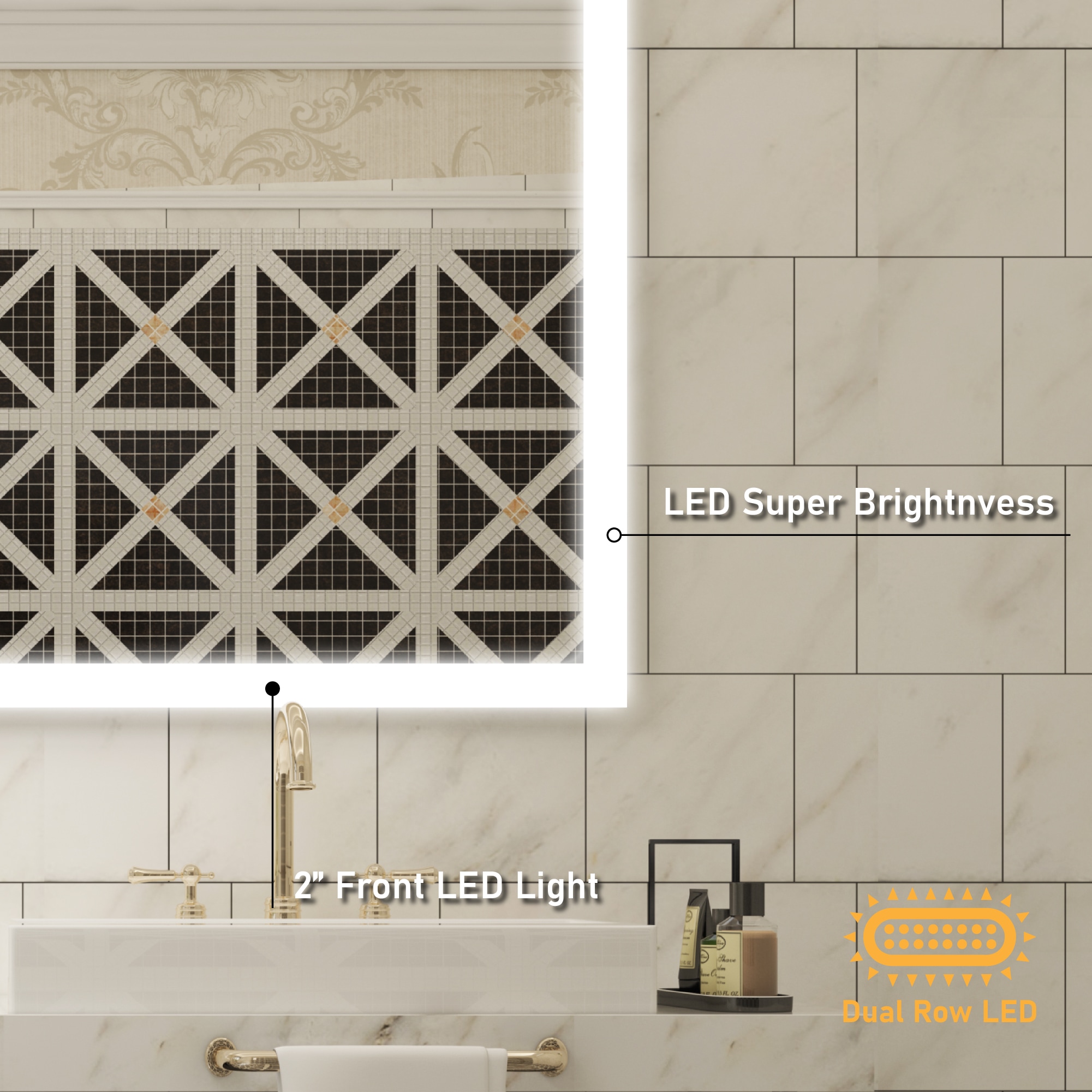 Forclover FLW-LP7236 Framed-Bath-Mirrors - View #7