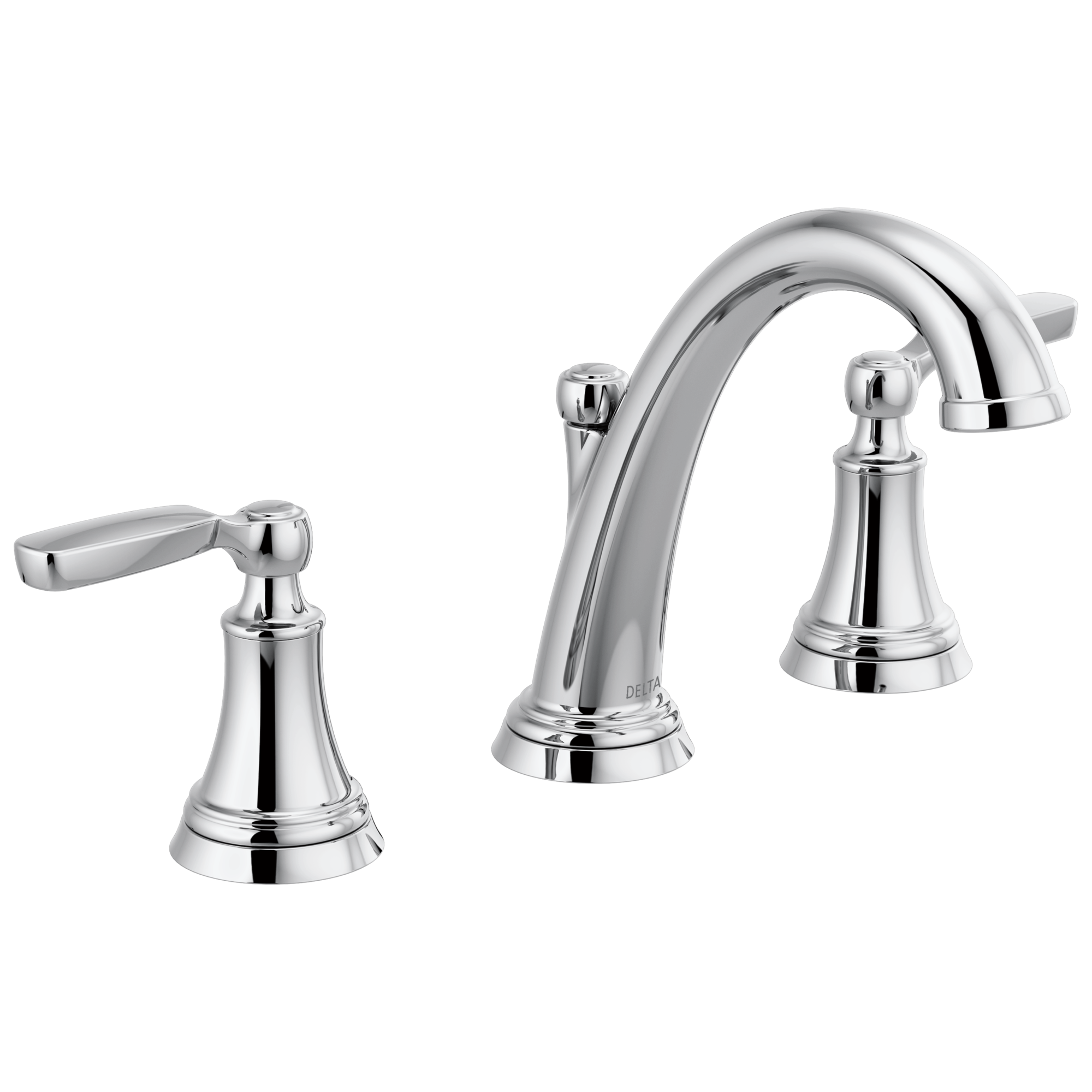 Delta Woodhurst Chrome Widespread 2-Handle WaterSense Bathroom Sink Faucet with Drain
