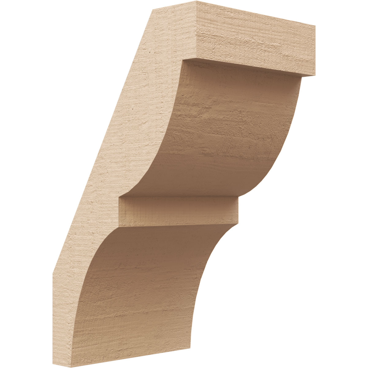 Ekena Millwork BRCUR05X06X10VALRCPR 5-in x 10-in x 6-in Primed Urethane Westlake Woodgrain TimberThane Knee Brace