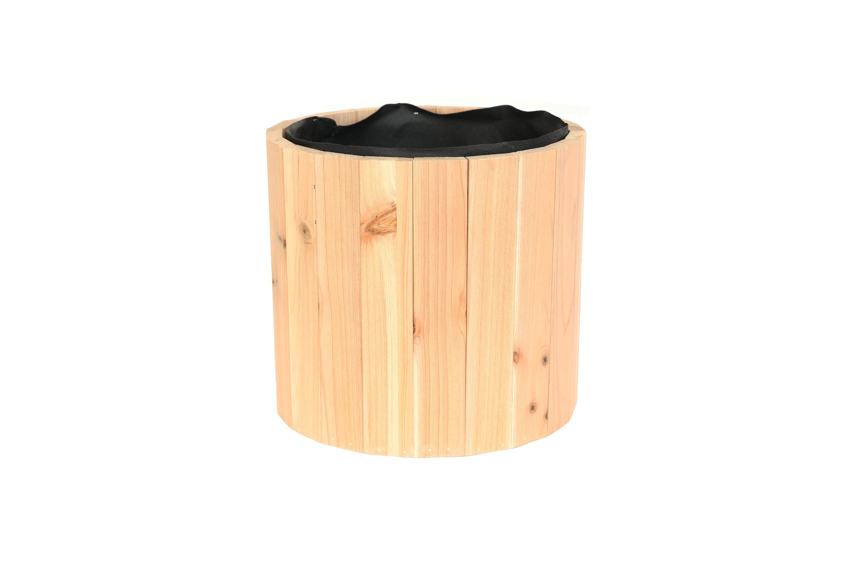 Panacea Products 80285-6 Round 12.0-in W Large Clear Wood Indoor/Outdoor Planter with Drainage Holes