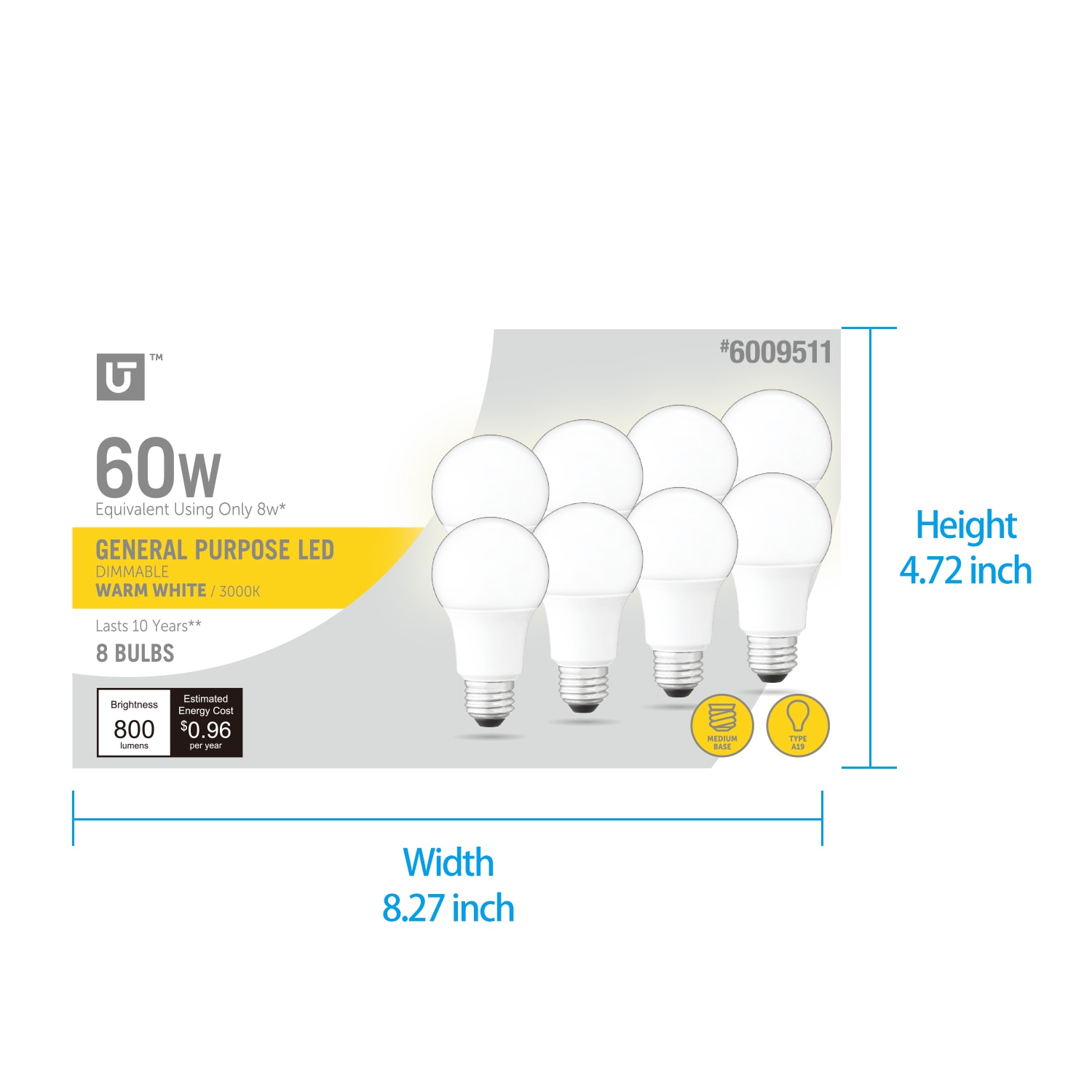 Utilitech YGA03C76-8.5W-830-8 Led-Lights - View #4