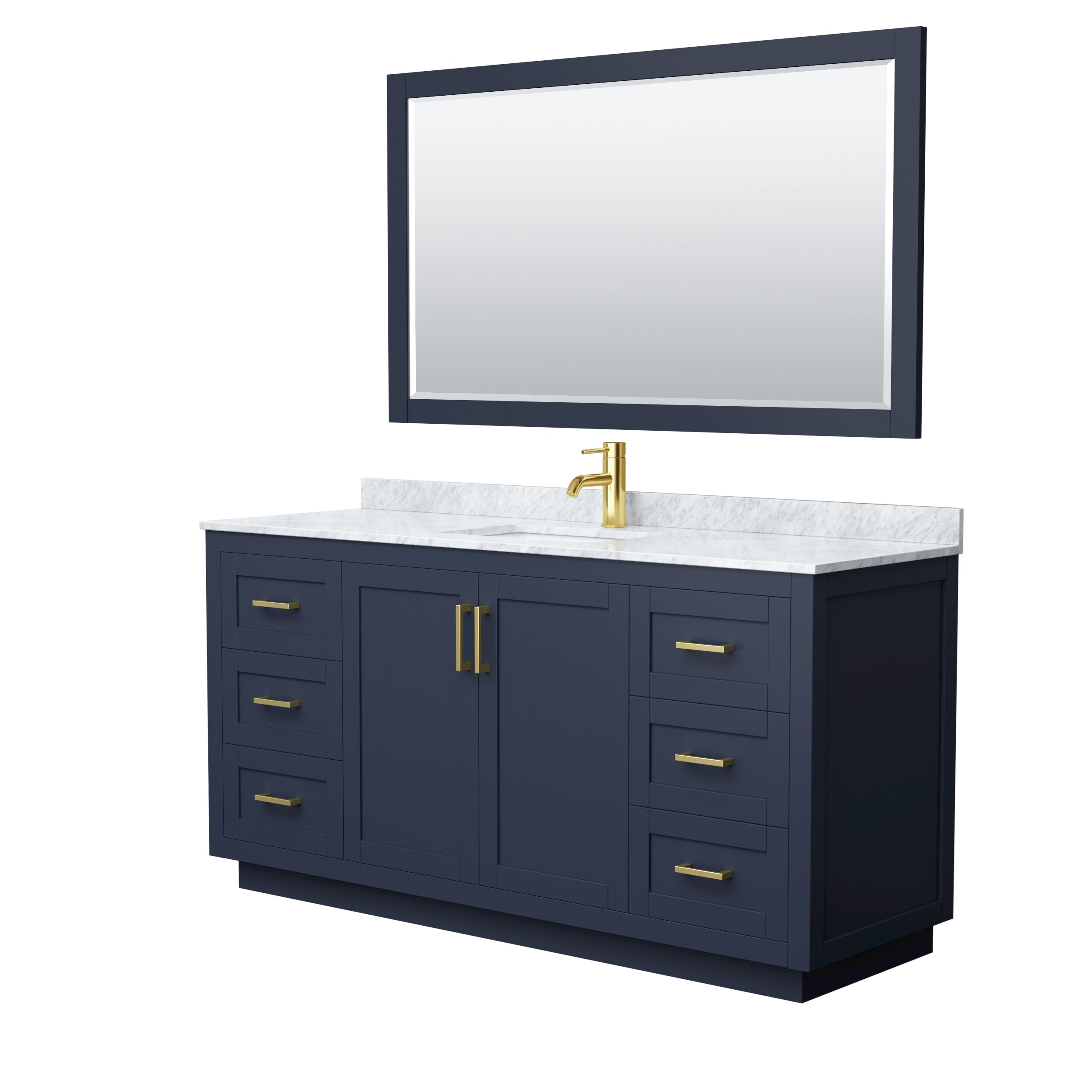 Wyndham Collection WCF292966SBLCMUNSM58 Bath-Vanity-Combo - View #2