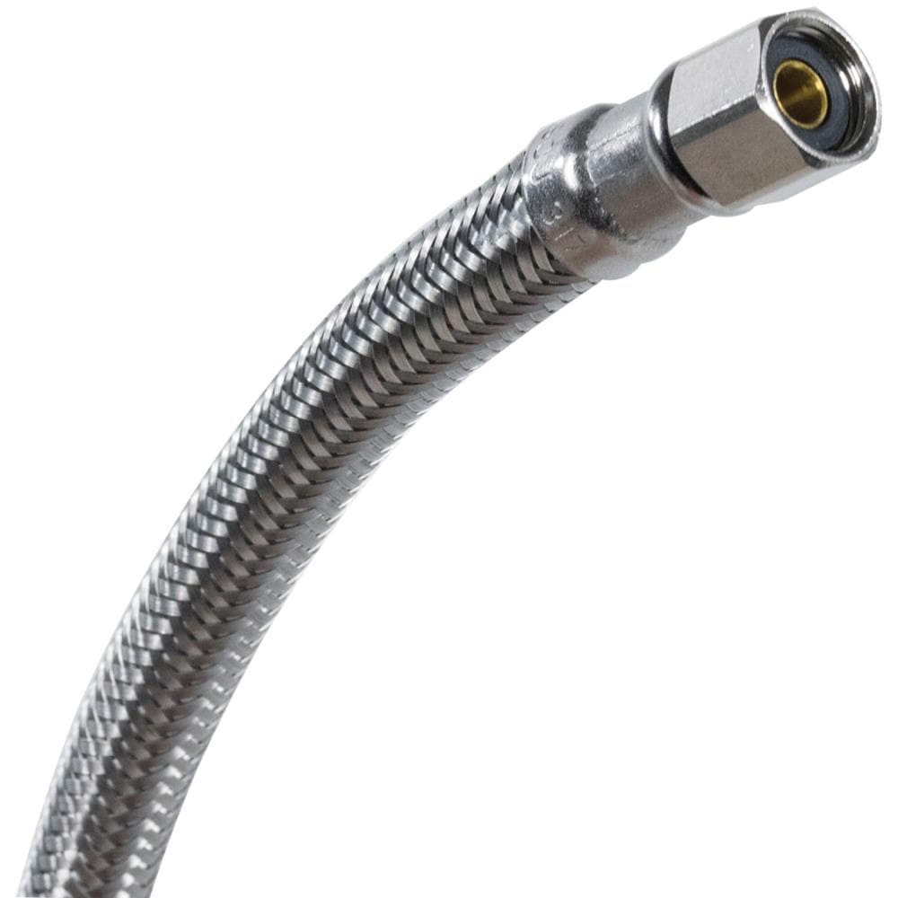 Plumbshop 1/4 in. Compression x 1/4 in. Compression x 72 in. Length Braided  Stainless Steel Ice Maker Supply Line PLS0-72IM F - The Home Depot