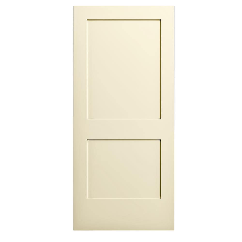 RELIABILT LO1003983 30-in x 80-in Cream-n-Sugar 2-panel square Smooth Hollow core Prefinished Molded composite Slab Door