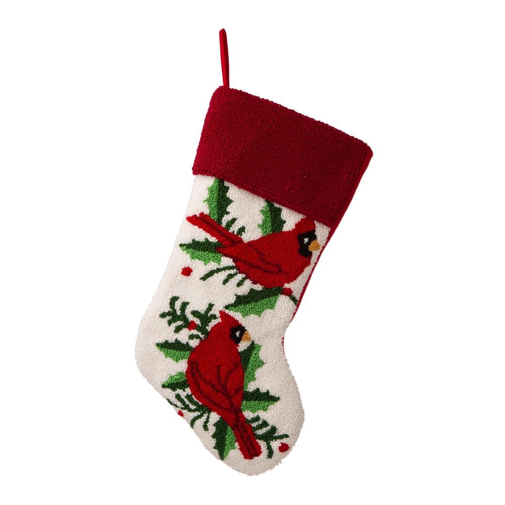 Details about   Red Cardinals PREMIUM Christmas Stocking by December Home Fast Free Shipping!! 