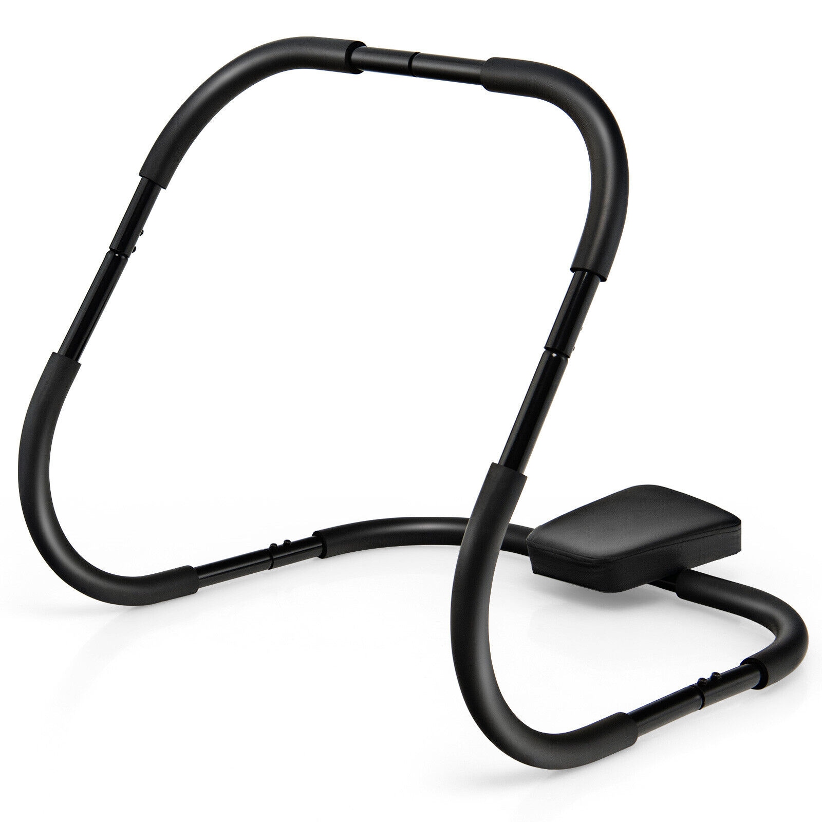Slickblue Multifunctional AB Trainer with Padded Headrest and Foam Handrails for Home Gym