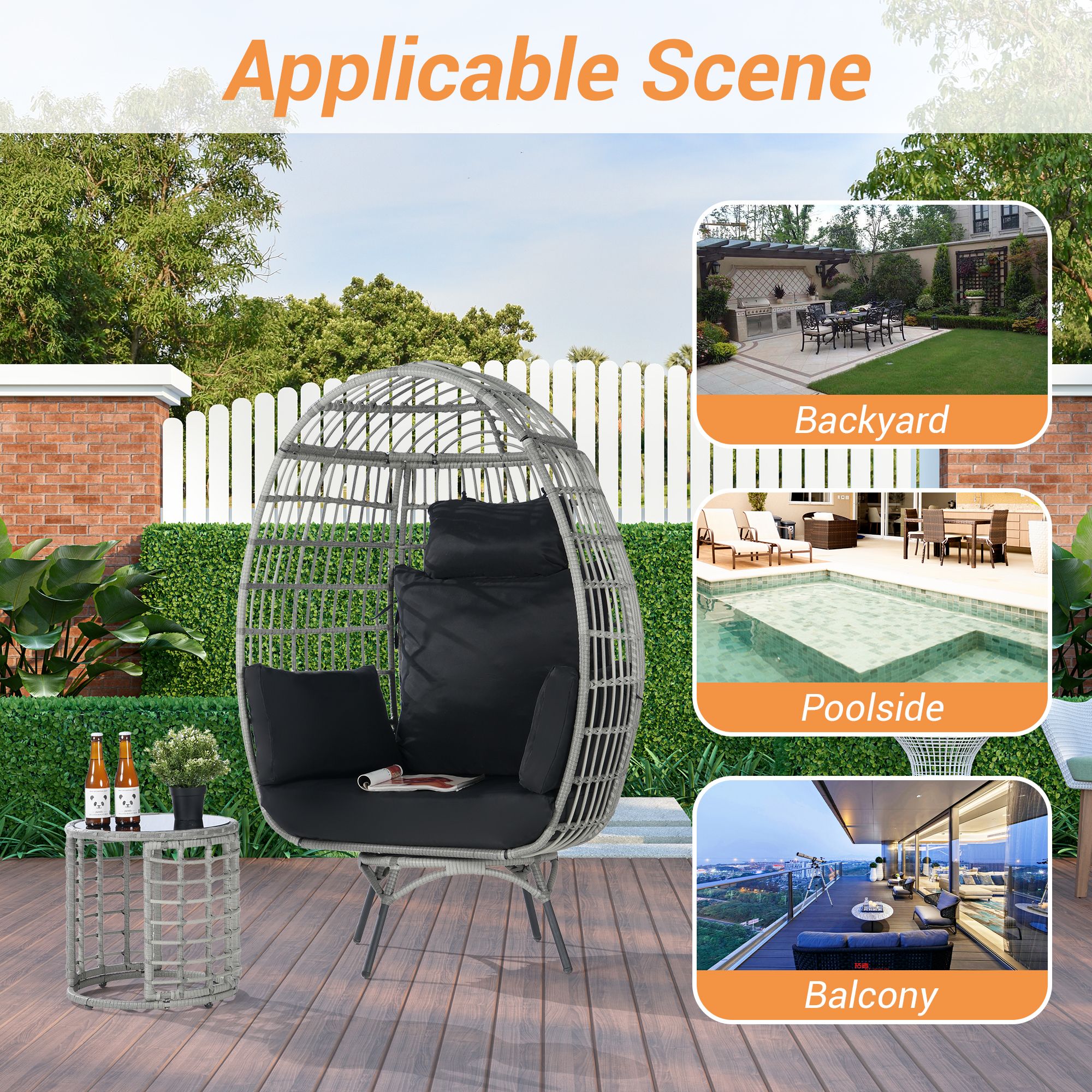 SANSTAR L-RJDC66BK Patio-Chairs - View #6