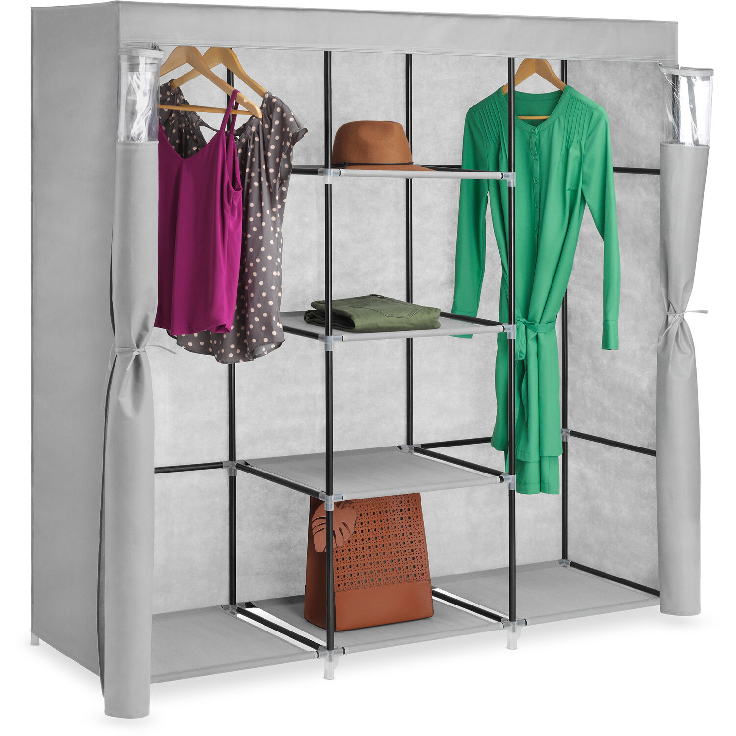 Whitmor 6262-11750-SIOC Gray Clothes organizer ( 61.02-in x 61.02-in x 18.11-in )
