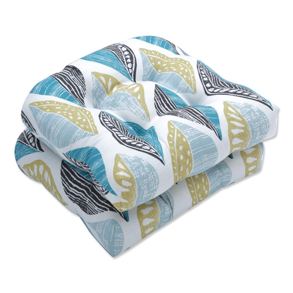 Pillow Perfect 690957 Graphic Print Blue Square Throw Pillow