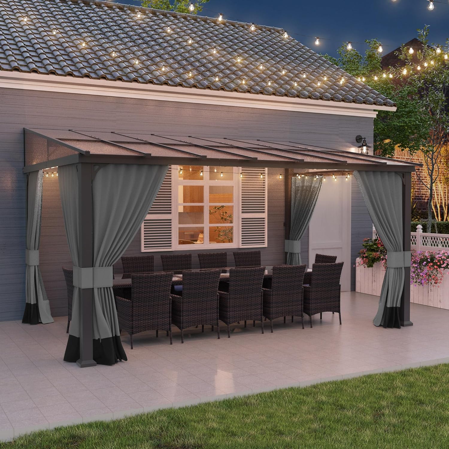 ALAULM LS-1014WMGB-GREY Wood-Resin-Gazebos - View #3
