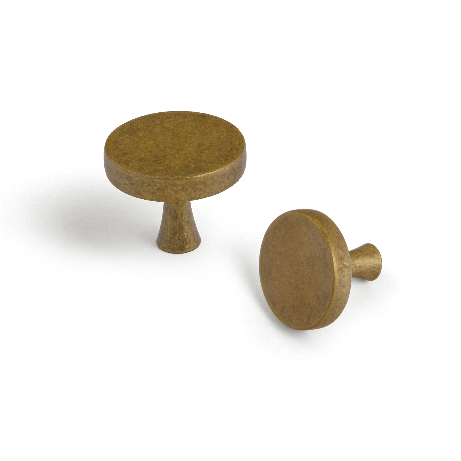 Miaokesen 1826GT-DK 1-1/5-in Antique Brass Cylindrical Classic Cabinet Knob 6 -Pack