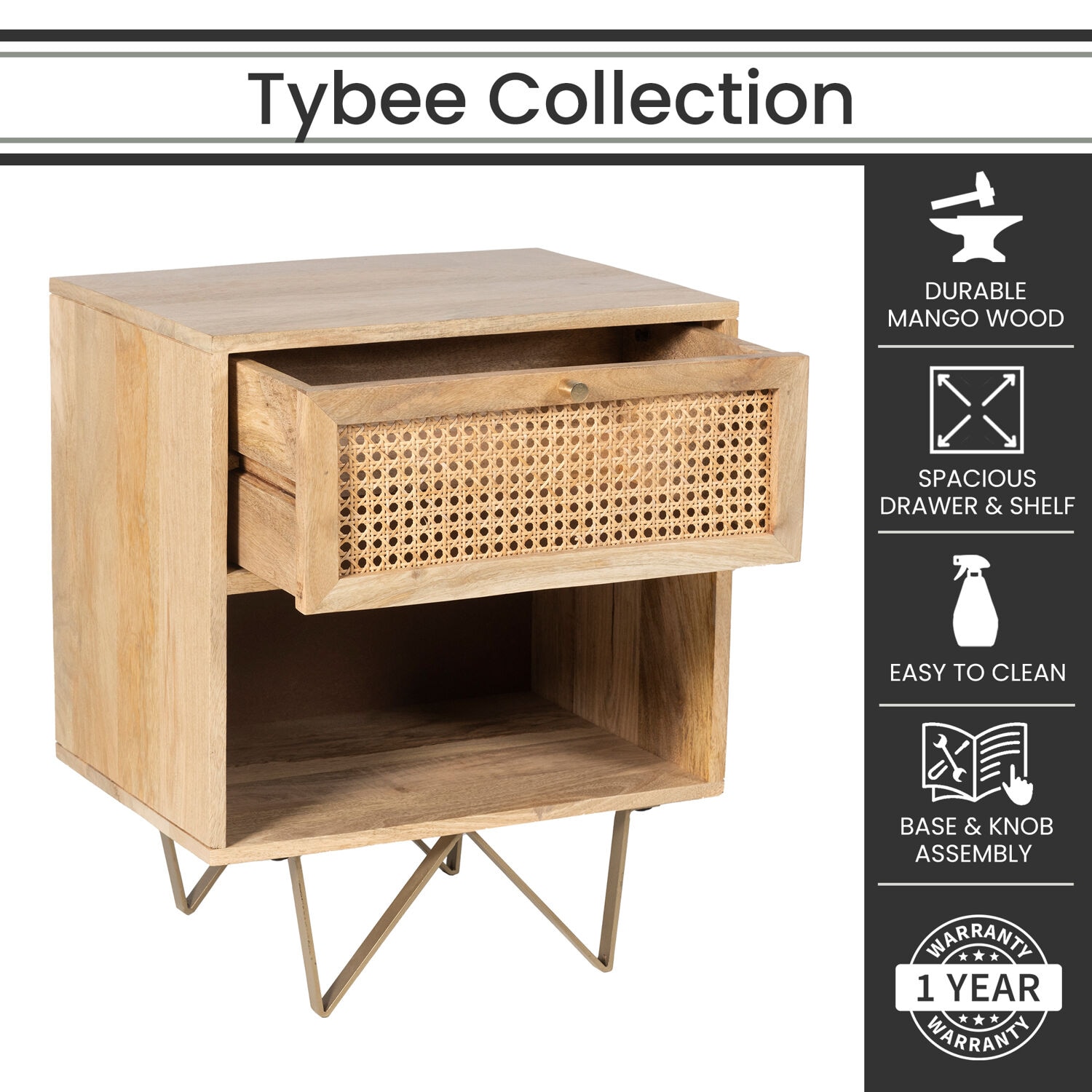 Hanover HBR101-NAT Storage-Drawers - View #3