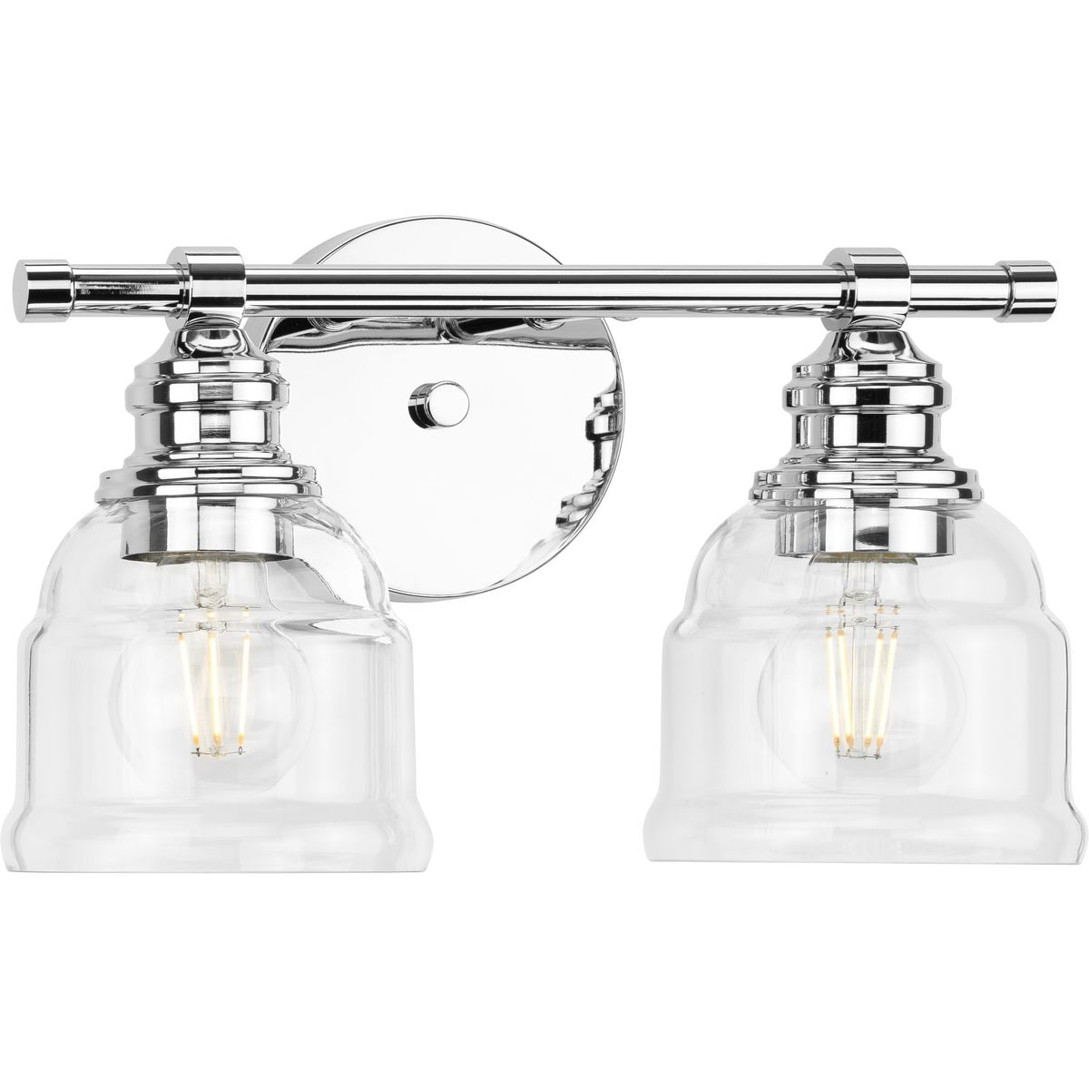 Progress Lighting Ambrose 13-in 2-light Polished Chrome Led Vintage 