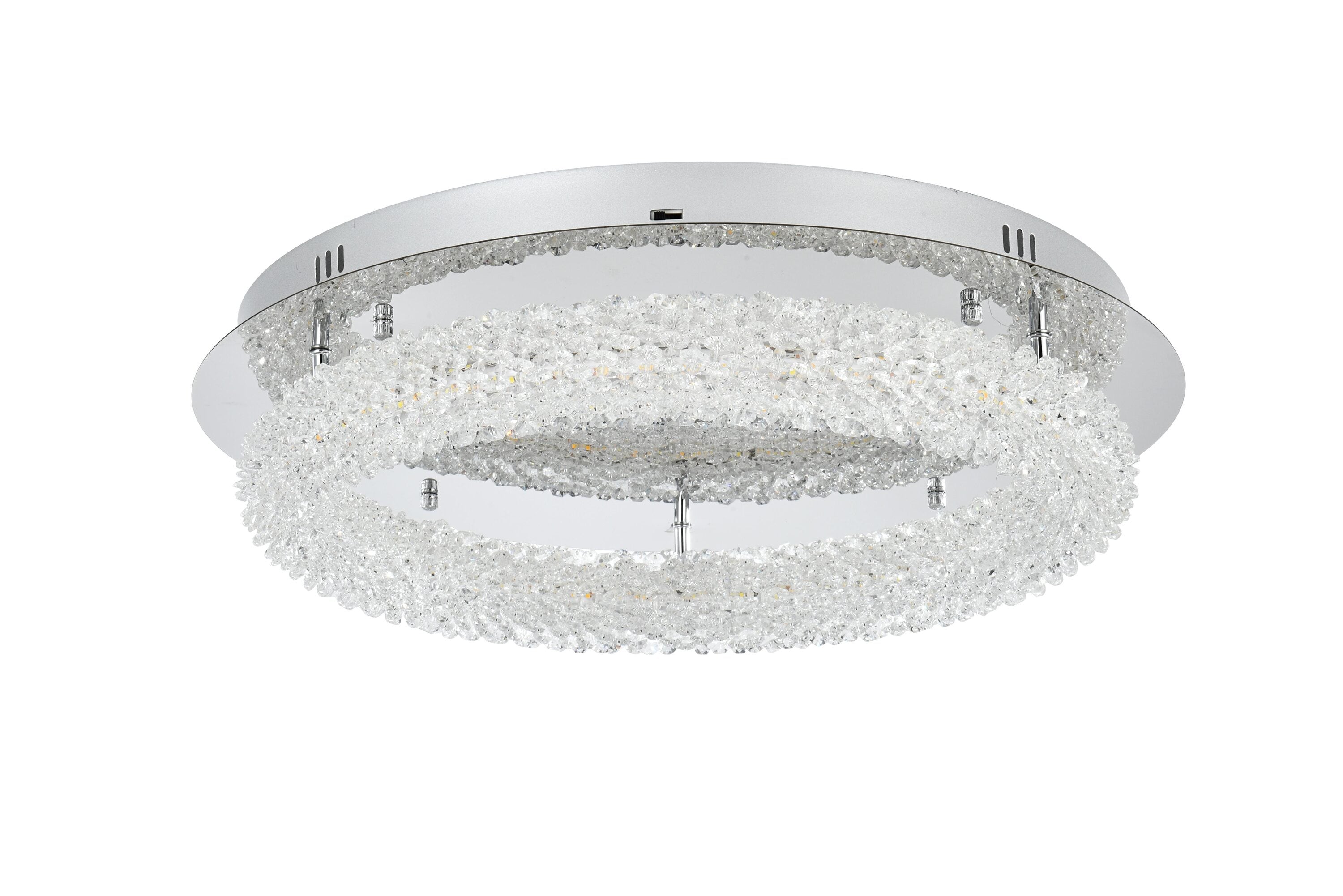 Bowen 26'' Chrome Crystal LED Flush Mount Light