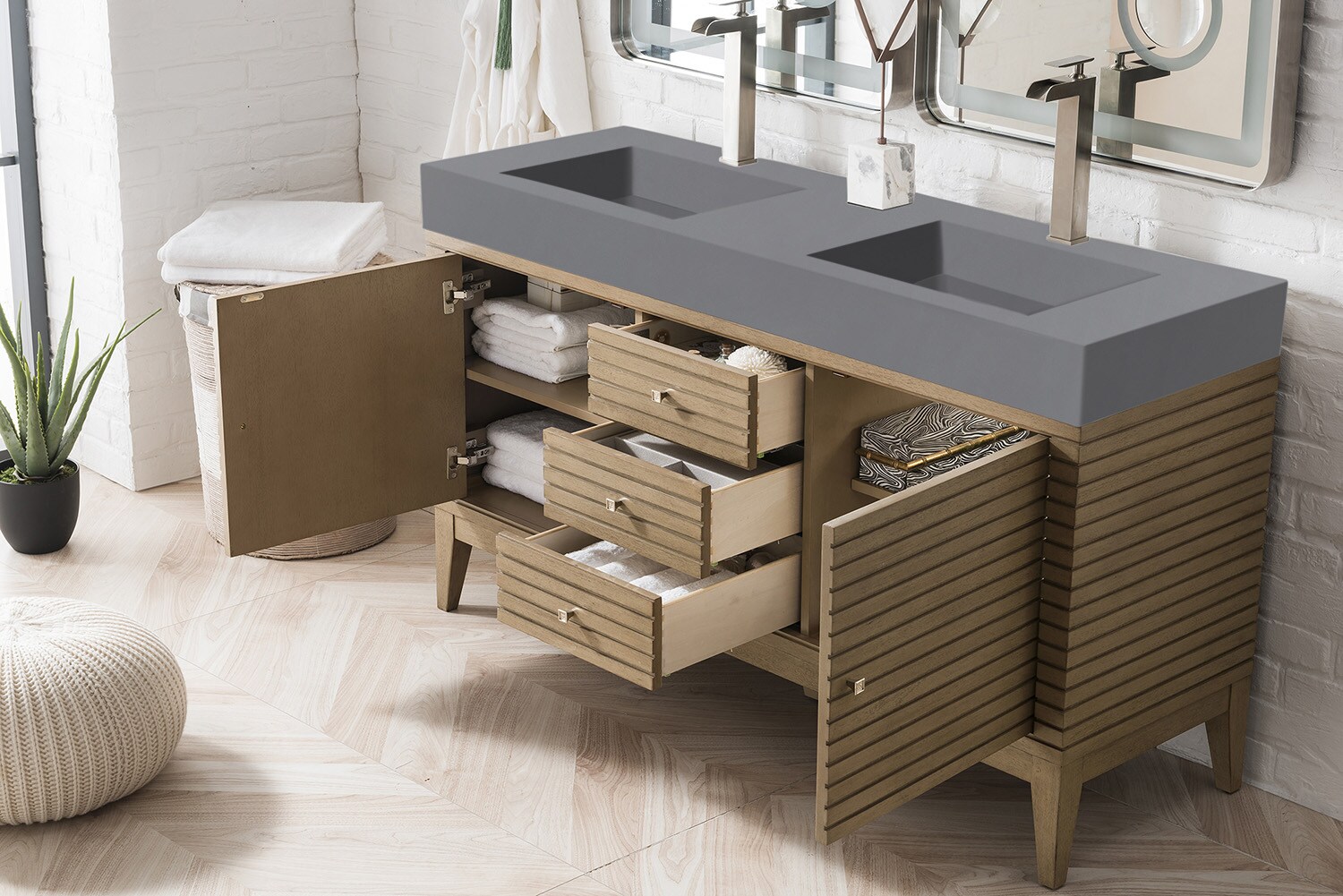 James Martin Vanities 210-V59D-WW-DGG Bath-Vanity-Combo - View #4