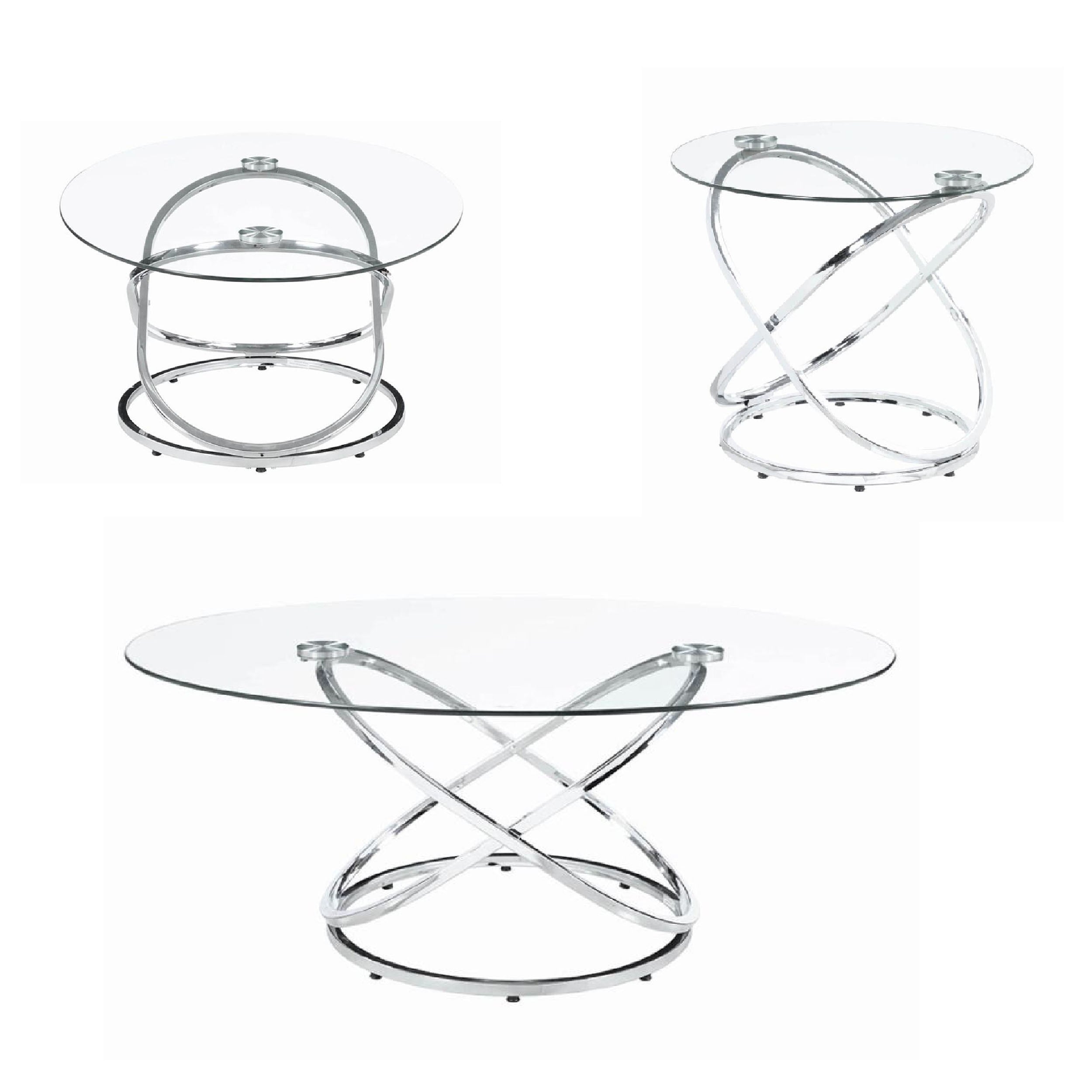 Benzara BM294276 3 -Piece Modern Accent Table Set