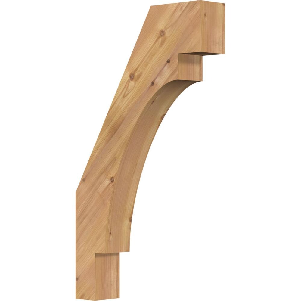 Ekena Millwork BRC04X16X28MRC00SWR 3-1/2-in x 16-in x 28-in Western Red Cedar Unfinished Wood Merced Smooth Knee Brace