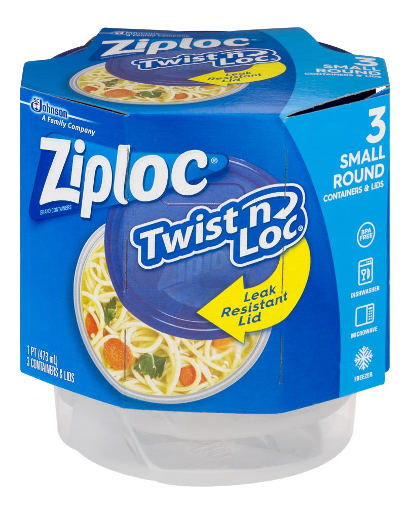 Ziploc 3-Pack Multisize Plastic Bpa-free Reusable Food Storage Container  with Lid at