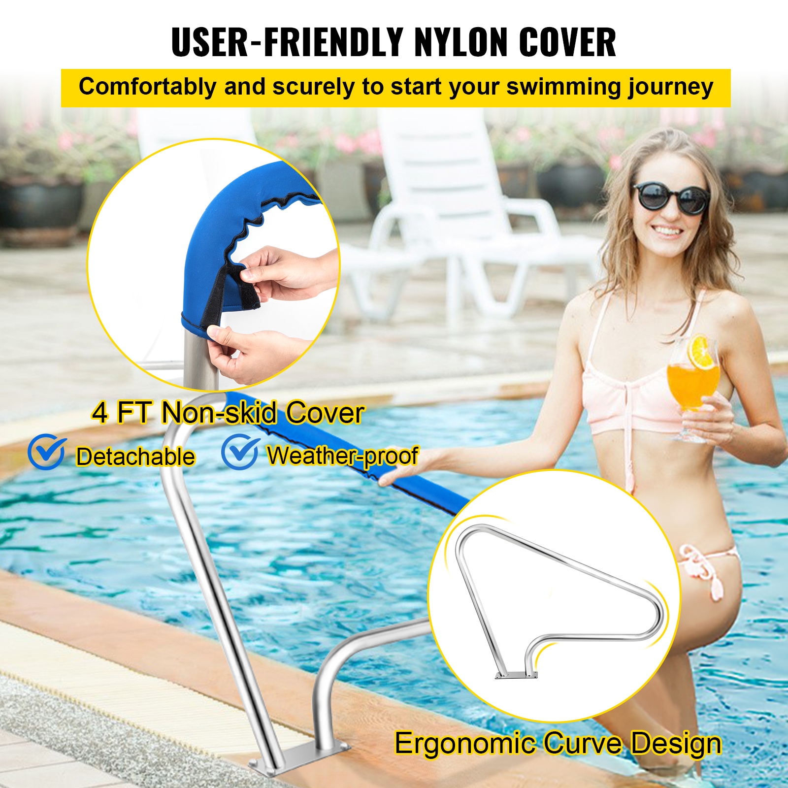 VEVOR BXGYCFS3W48X36YC1V0 Above-Ground-Pool-Lad-Steps - View #4