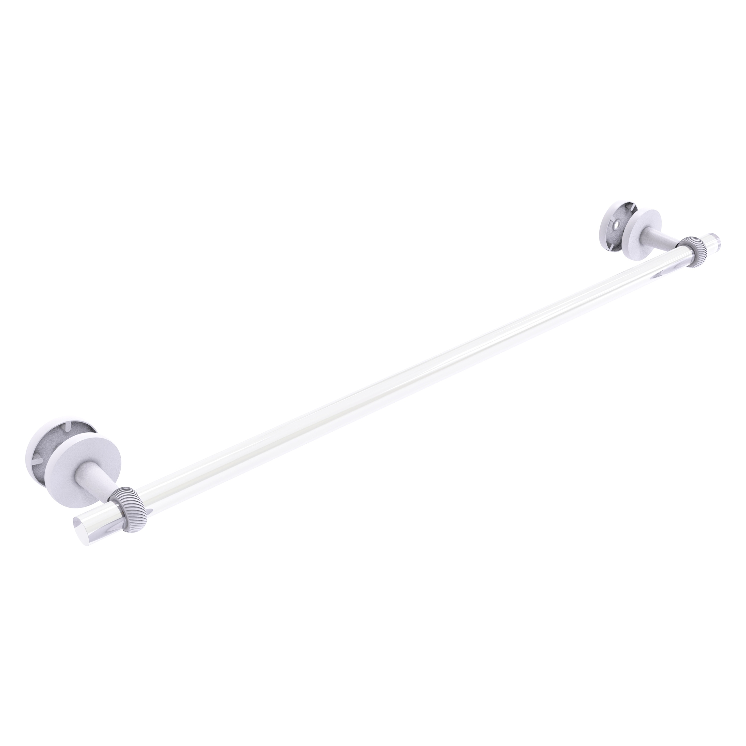 Allied Brass CV-41T-SM-30-WHM Clearview 30-in Matte White Wall mount Single Towel Bar