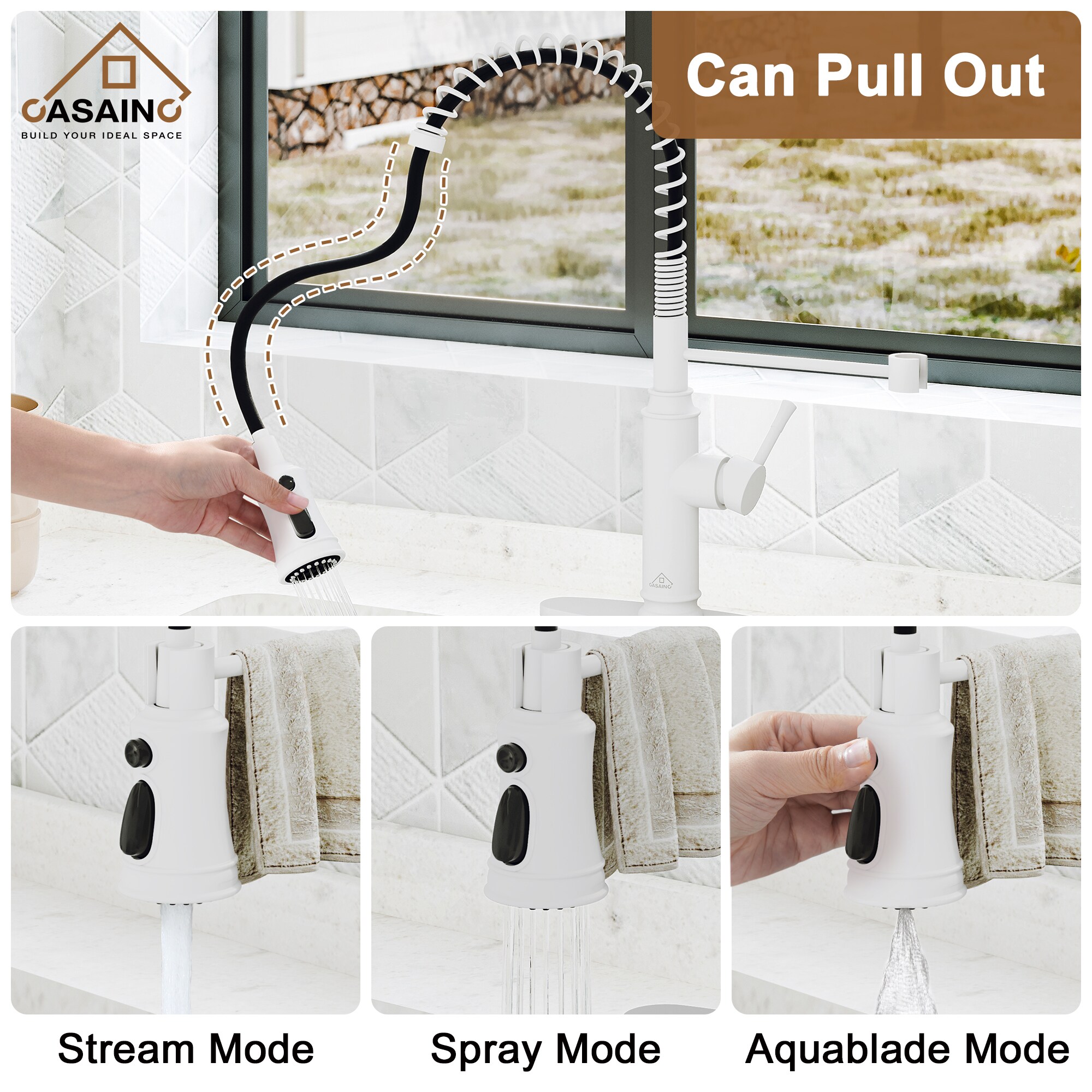 CASAINC CA-W3052-MW Kitchen-Faucets - View #3