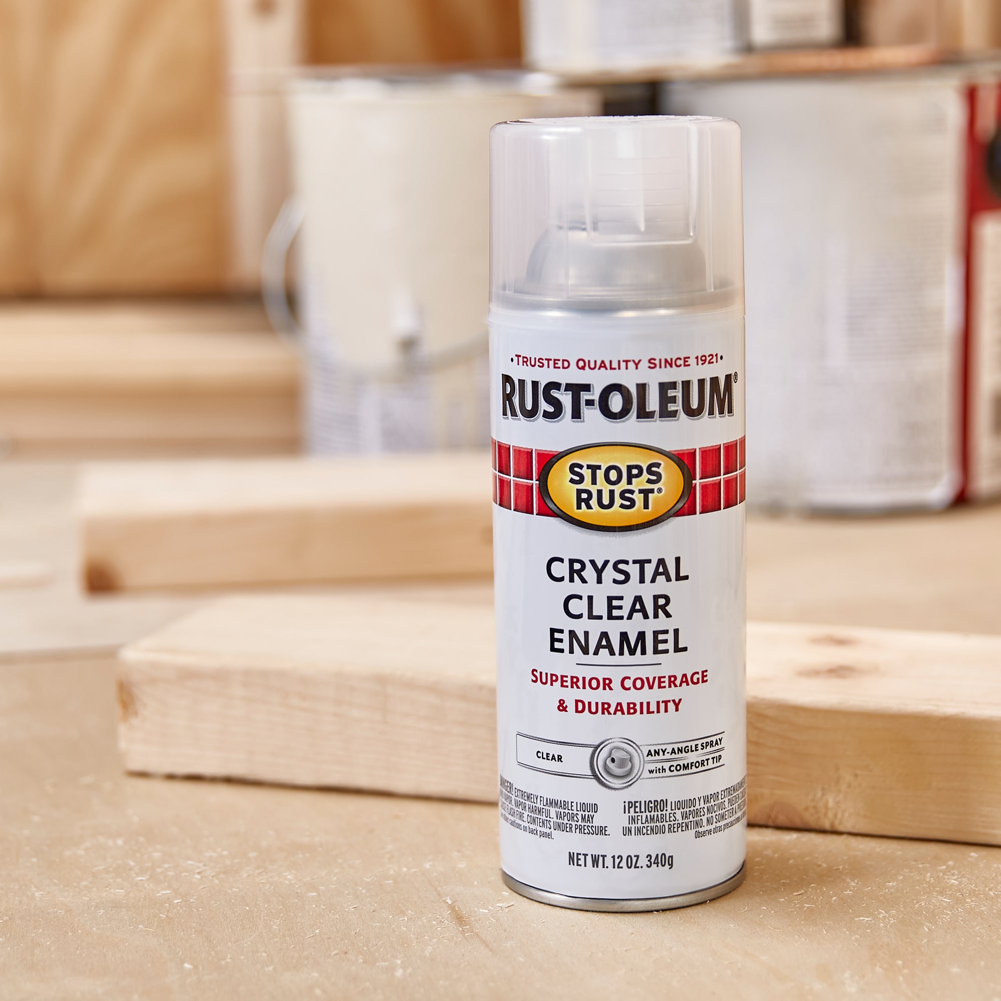 Rust-Oleum Stops Rust 12 Oz. Matte Clear Enamel Spray Paint, Clear