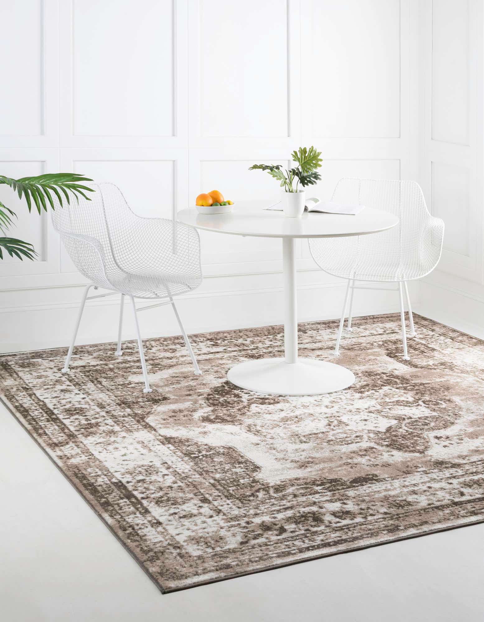 Unique Loom 3193514 Sofia 5 x 5 (ft) Loomed Polypropylene Light Brown Square Indoor Area rug