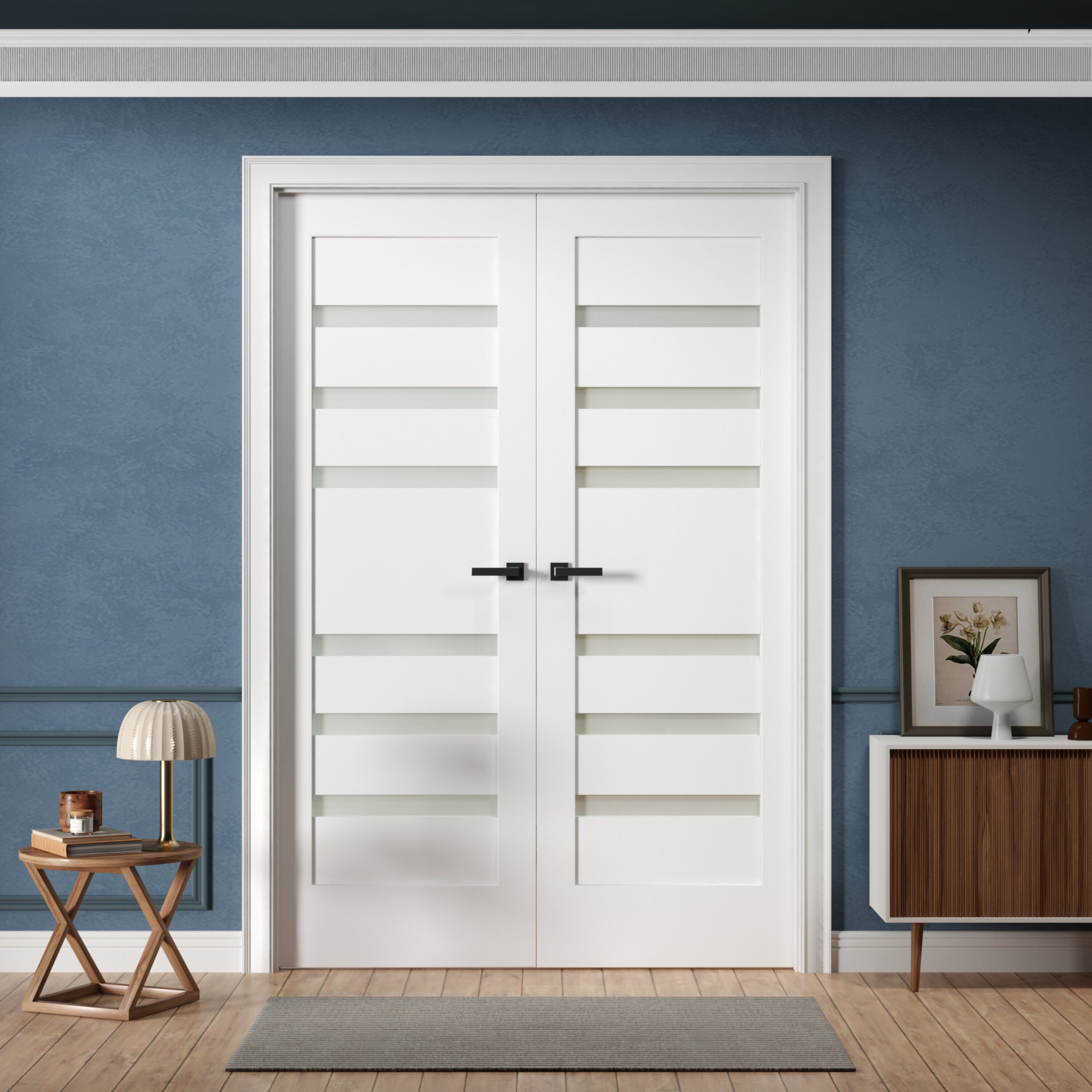 Door Harbor 72-in x 80-in Interior Double Prehung French Door Double ...