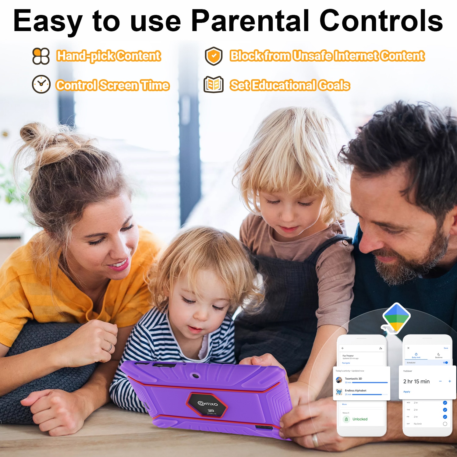 Contixo V8-2 PURPLE tablets - View #4